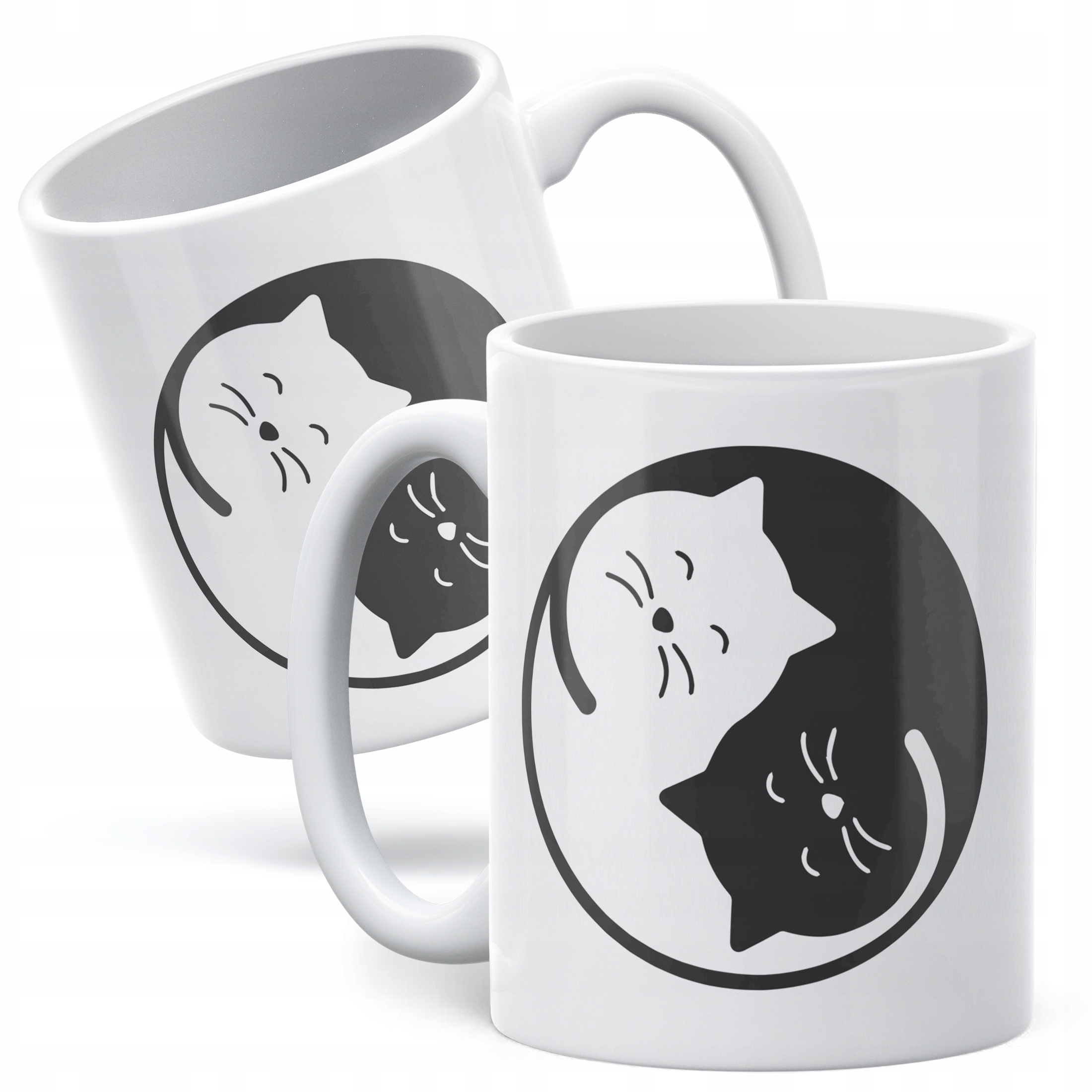 Kubek ceramiczny Koty Yin Yang Dla Kociary Prezent Upominek