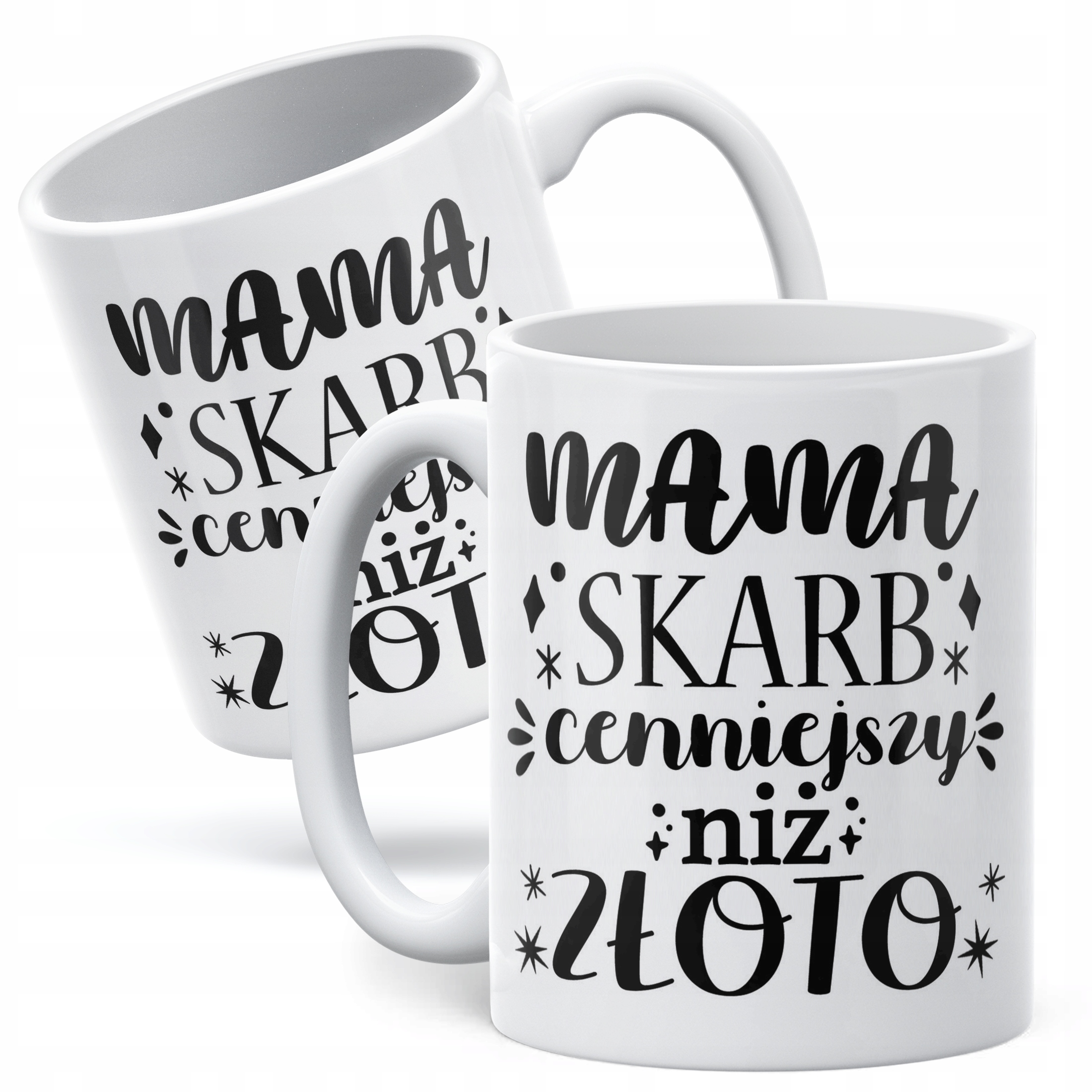 Kubek ceramiczny Dzień Matki Dla Mamy Prezent Skarb Cenniejszy Niż Złoto