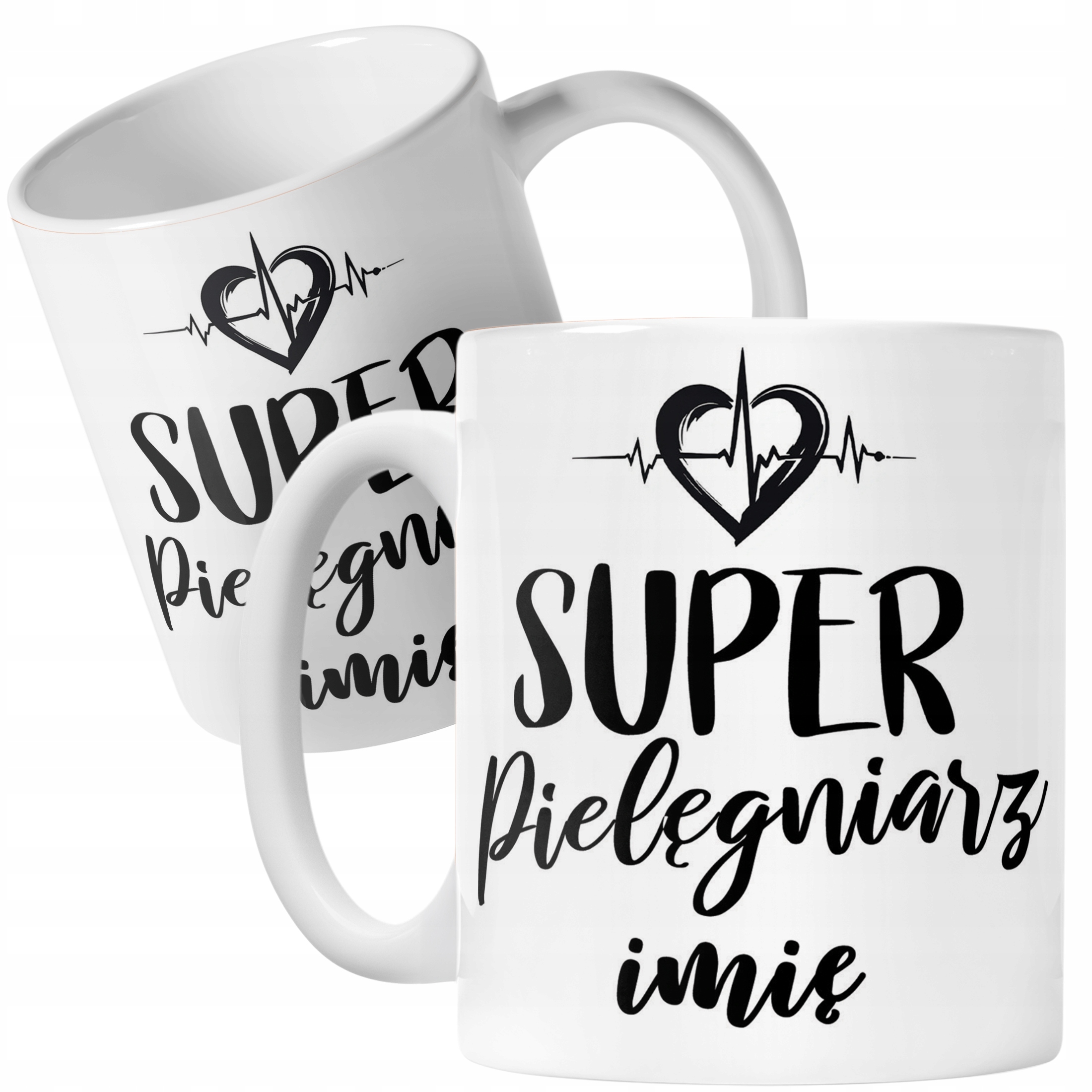 Kubek Ceramiczny Personalizowany Super Pielęgniarz Prezent Upominek