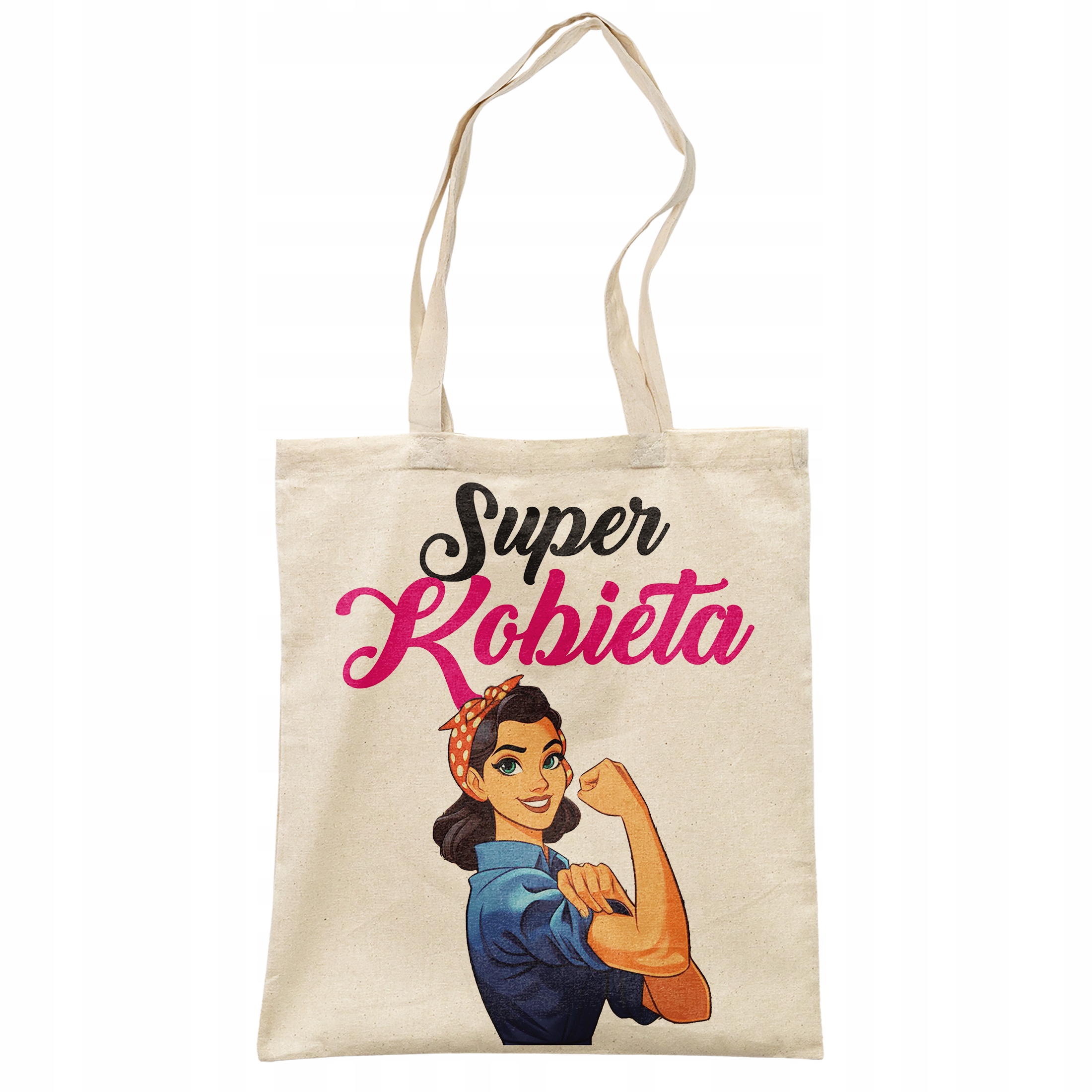 Torba bawełniana na zakupy Super Kobieta Dzień Kobiet Prezent