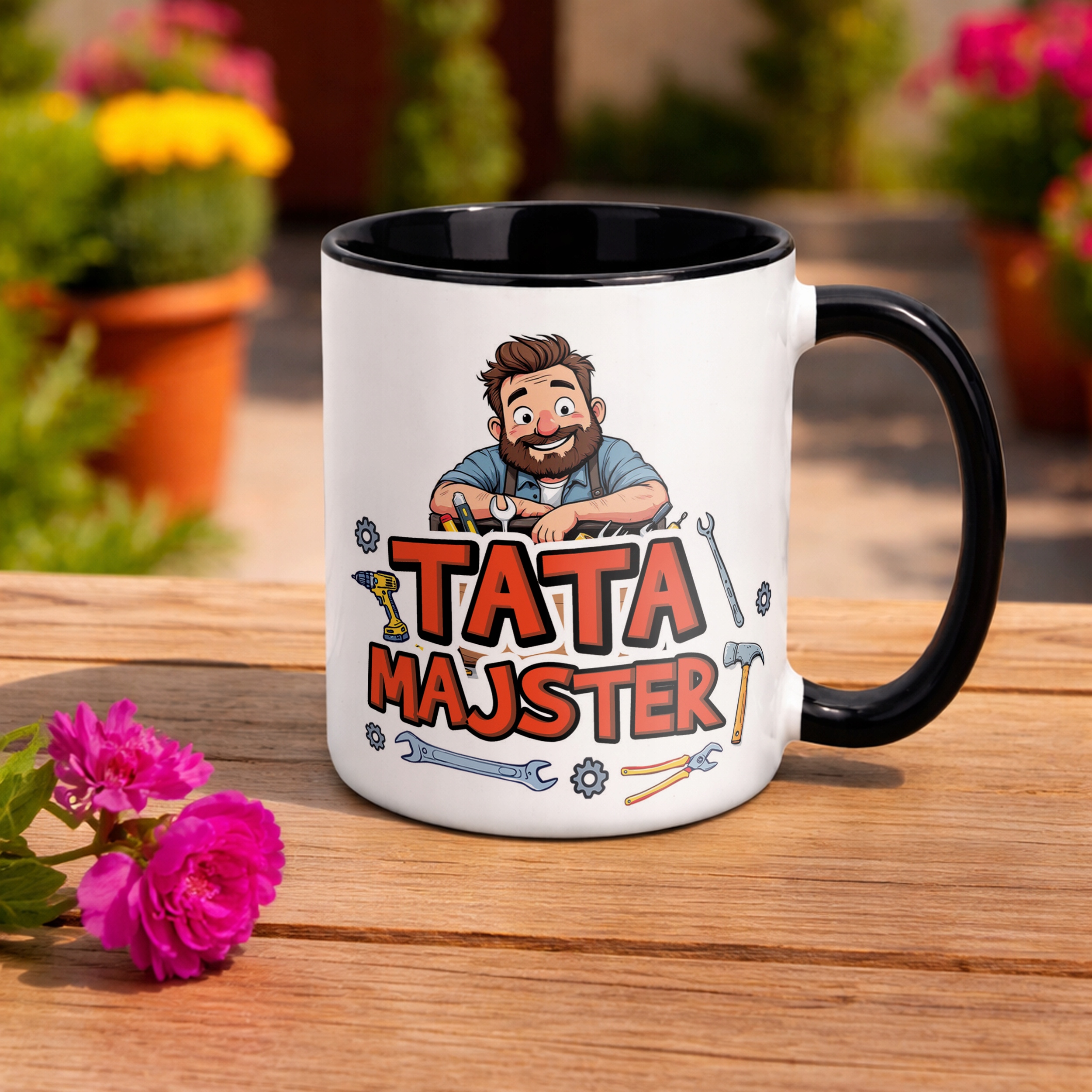 Kubek Czarny Dzień Ojca Dla Taty Tata Majster Prezent