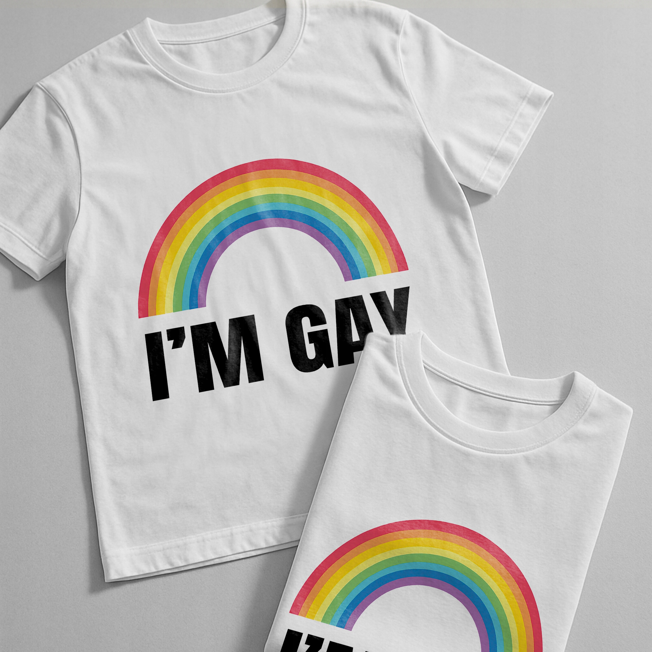 Koszulka biała męska I’m Gay Jestem Gejem Zabawny Prezent