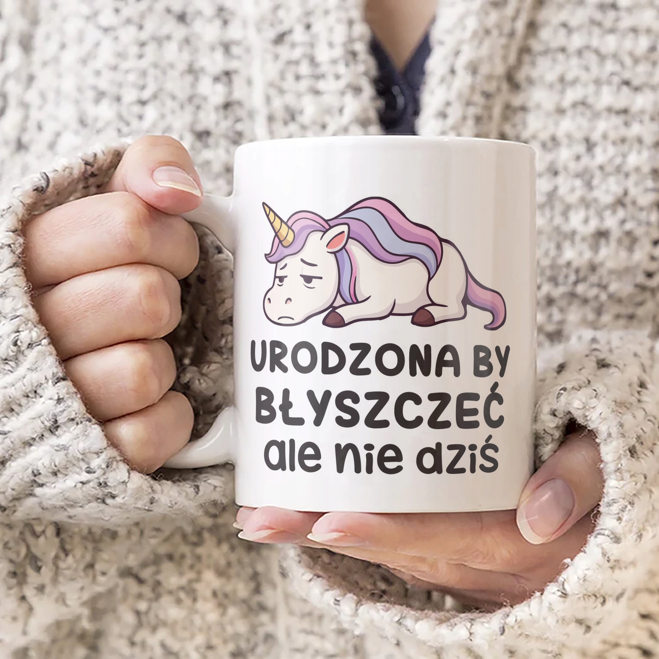 Kubek ceramiczny Urodzona By Byszczeć Śmieszny Zabawny Prezent