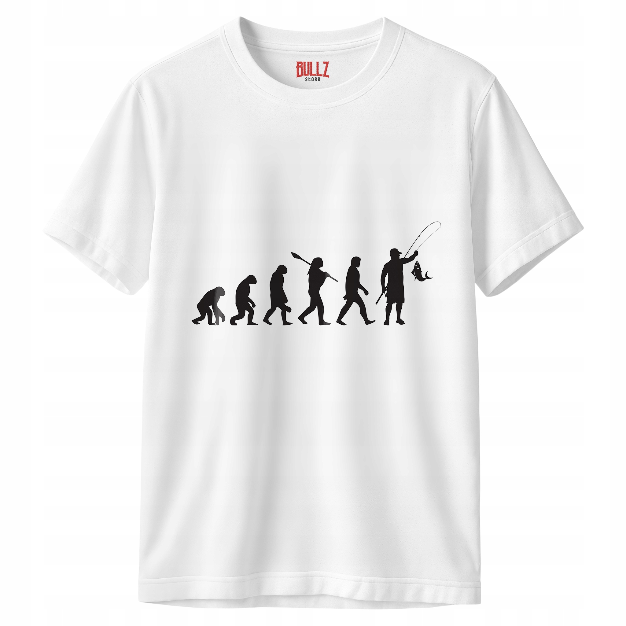 Koszulka biała męska Dla Wędkarza Wędkowanie Ryby Prezent