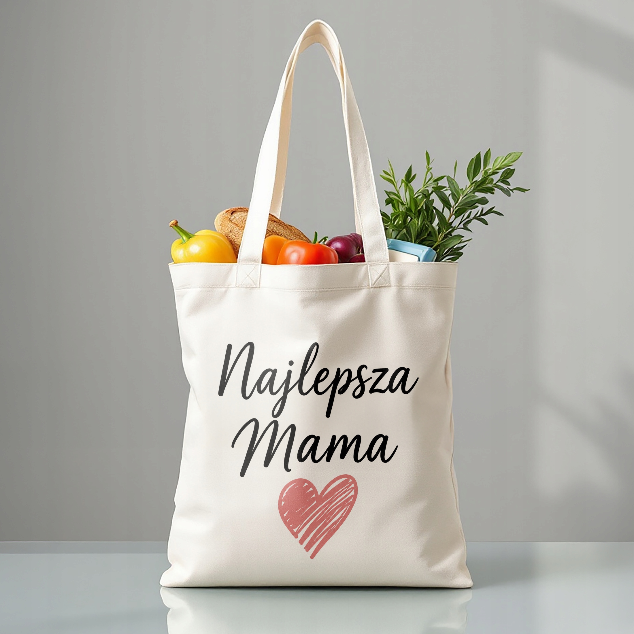 Prezent na Dzień Matki torba bawełniana premium dla mamy eco upominek