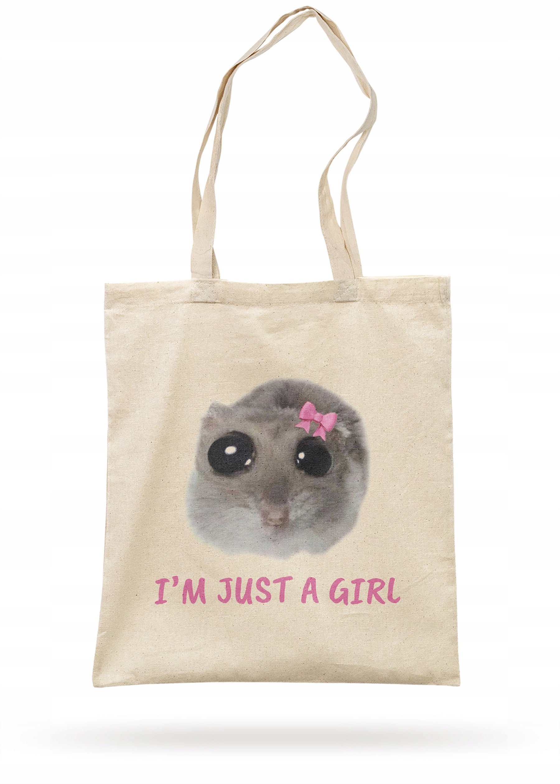 Torba bawełniana z dnem I’M JUST A GIRL Dla Dziewczyny Chomik Viral