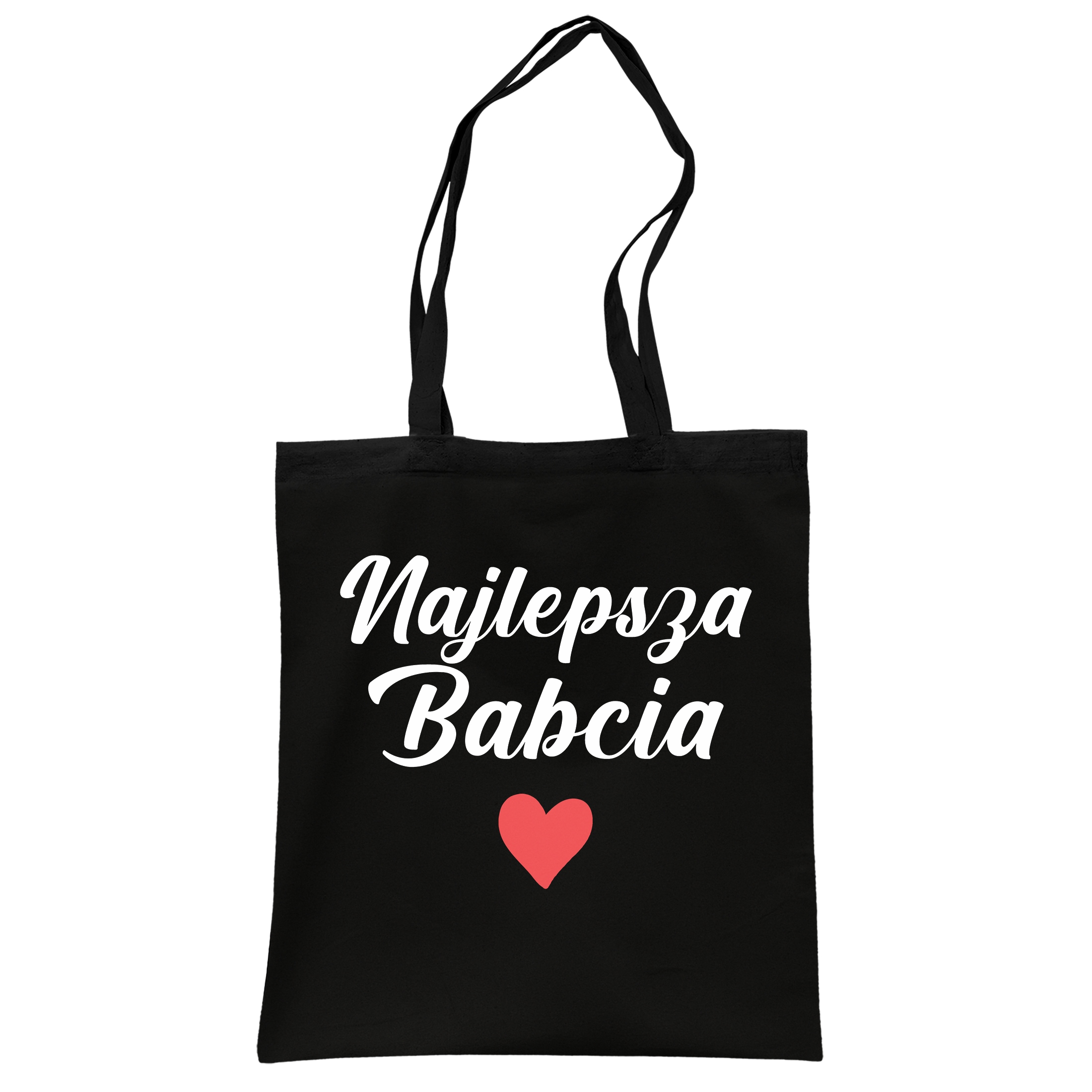 Torba bawełniana czarna na zakupy Dzień Babci Prezent