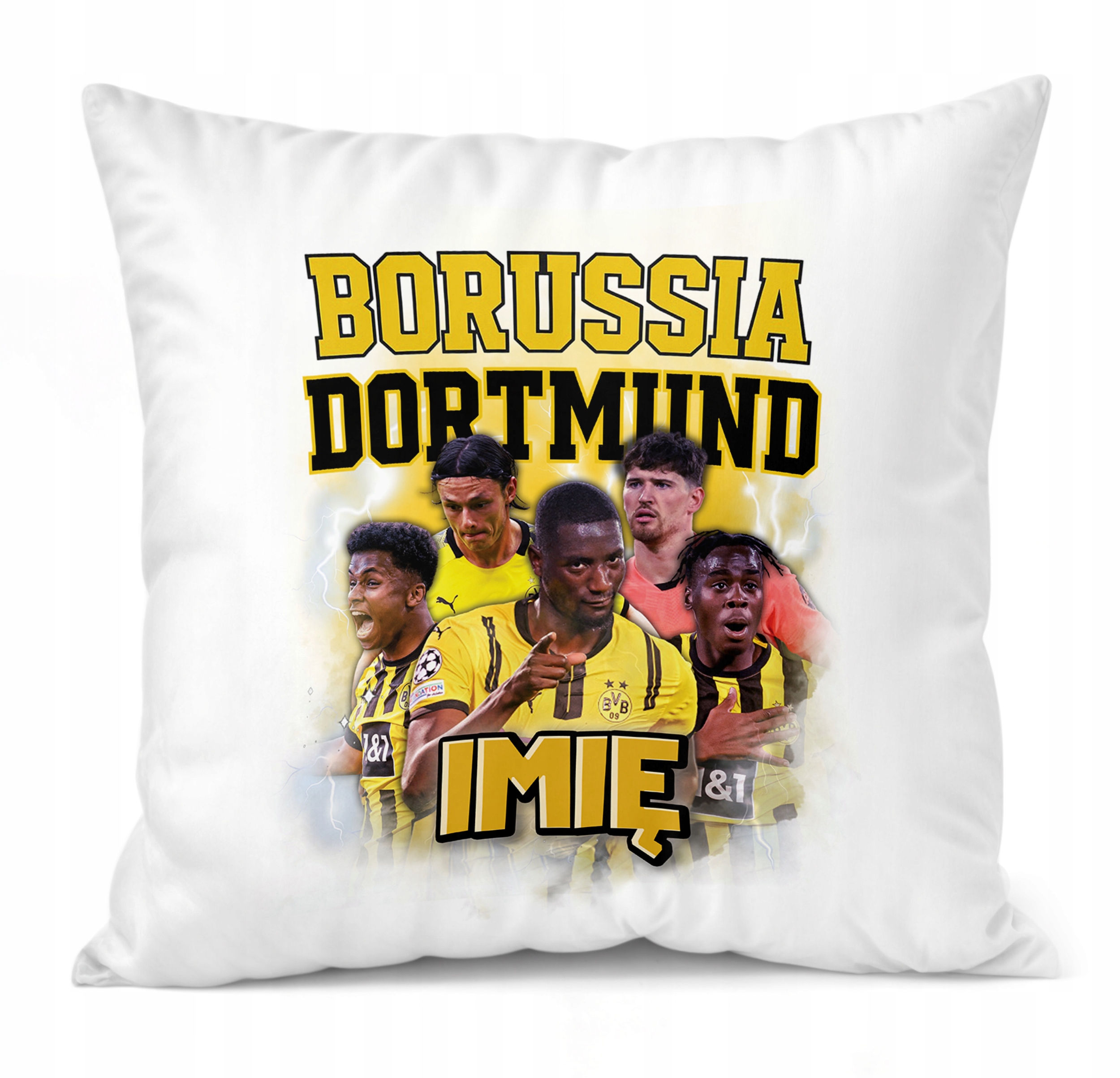 Zestaw personalizowany Kubek + Poduszka Borussia Dortmund Guirassy Adeyemi