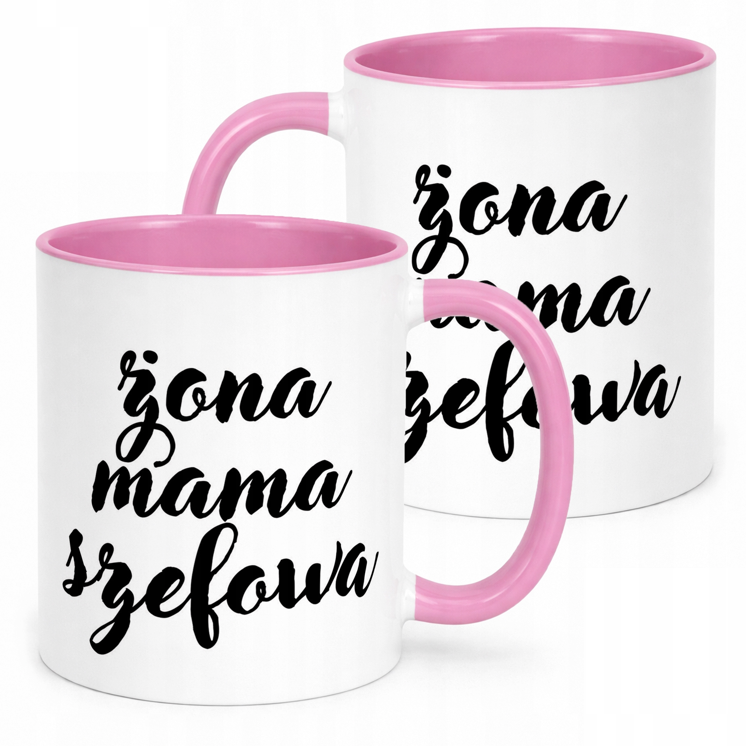 Kubek Różowy Żona Mama Szefowa Prezent Upominek Dla Kobiety
