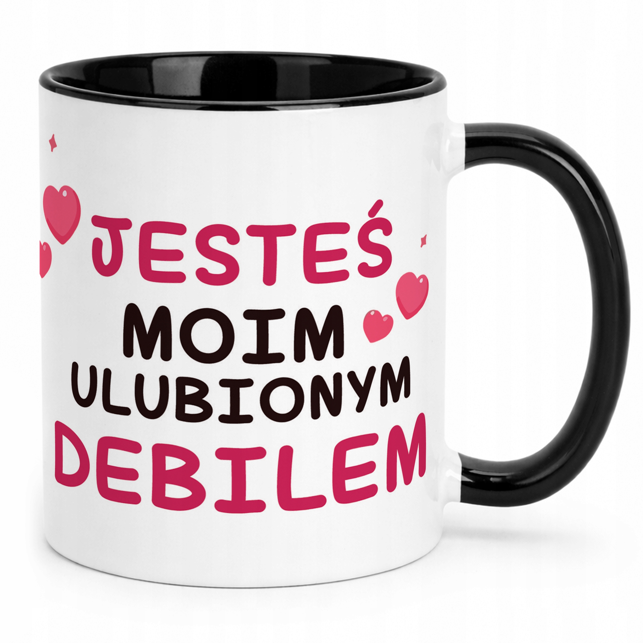 Kubek Czarny Walentynki Miłość Prezent Upominek Dla Drugiej Połowy