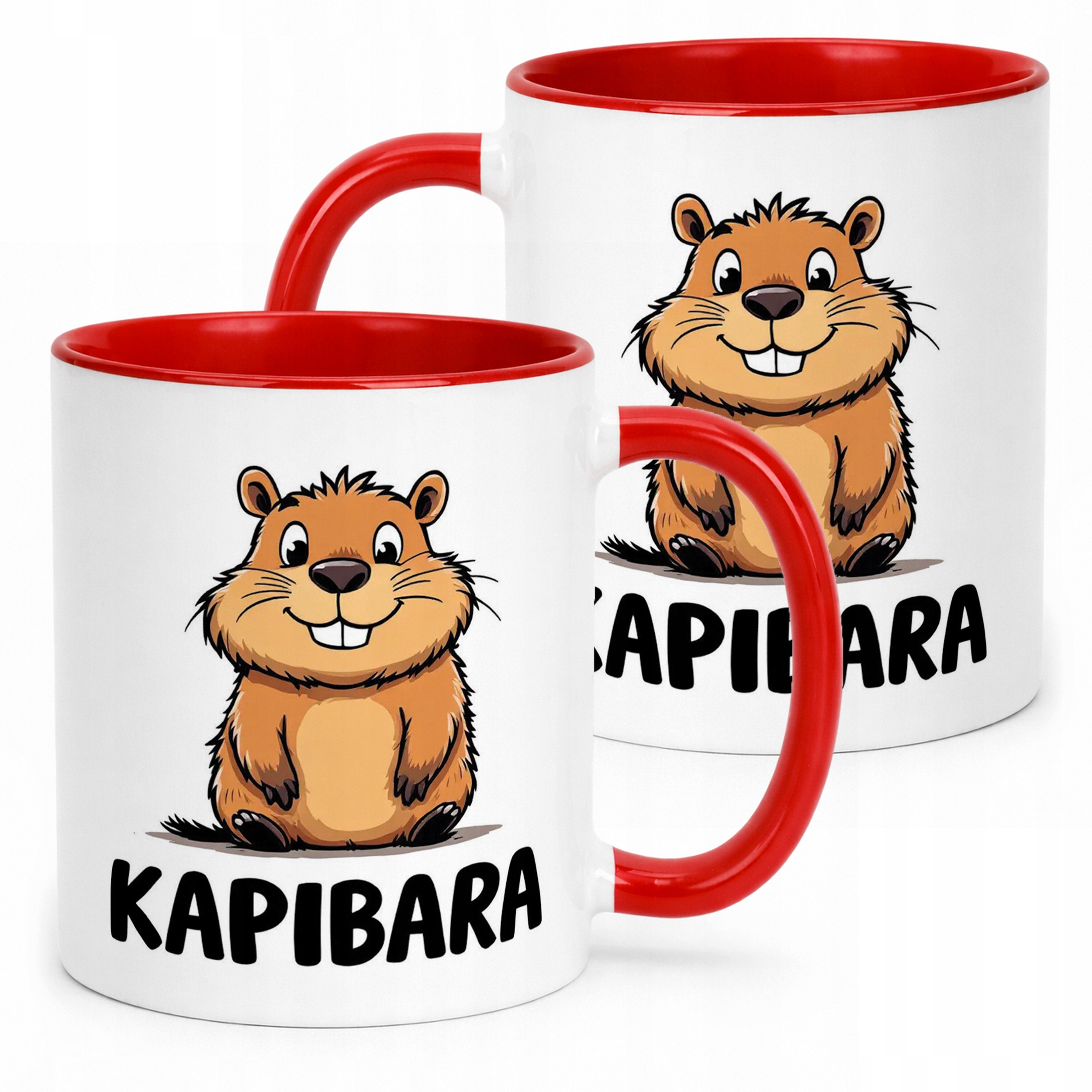 Kubek ceramiczny Kapibara Capybara Zwierzak Słodki Dla Dzieci Prezent