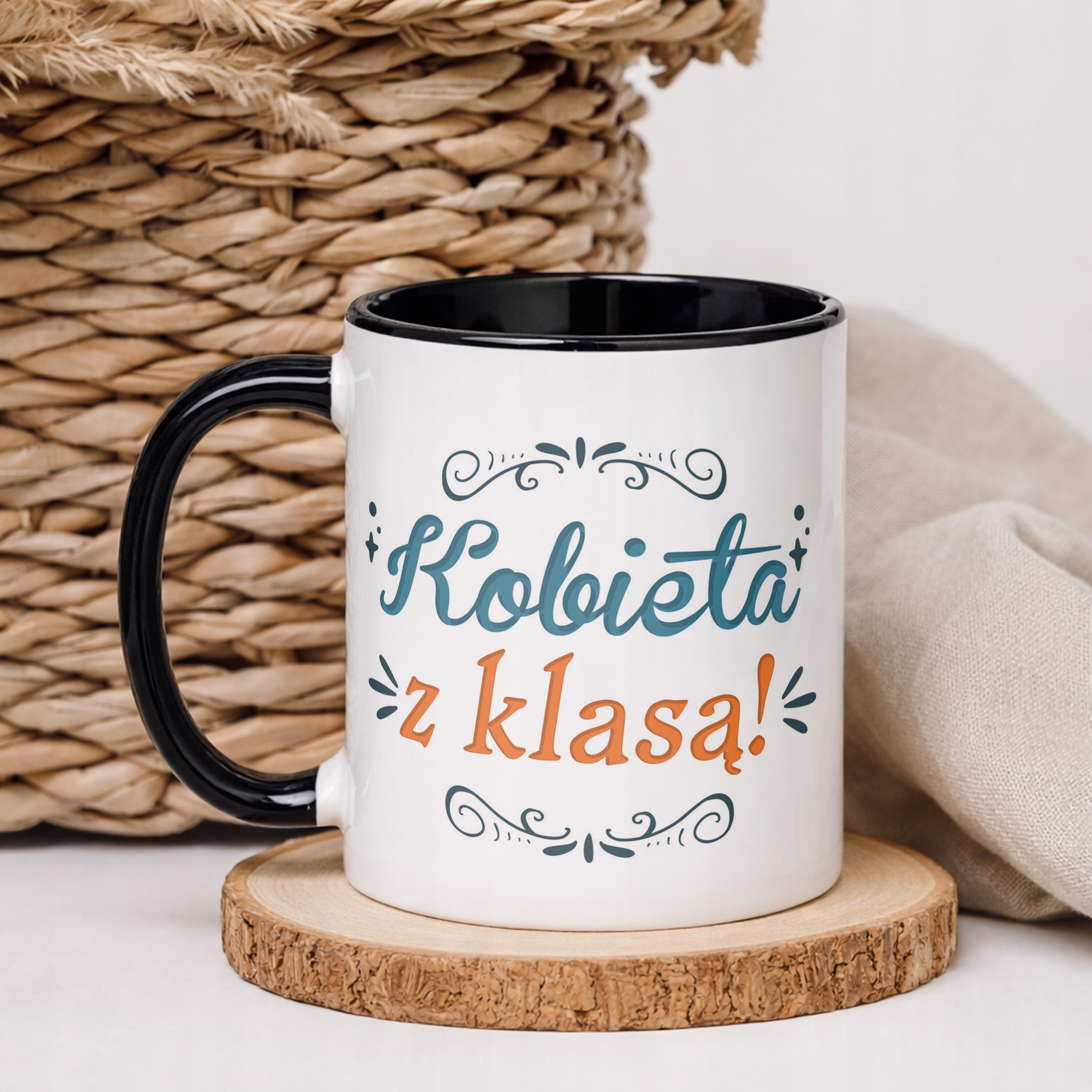 Kubek Czarny Dzień Kobiet Dla Kobiety Dziewczyny Prezent Upominek