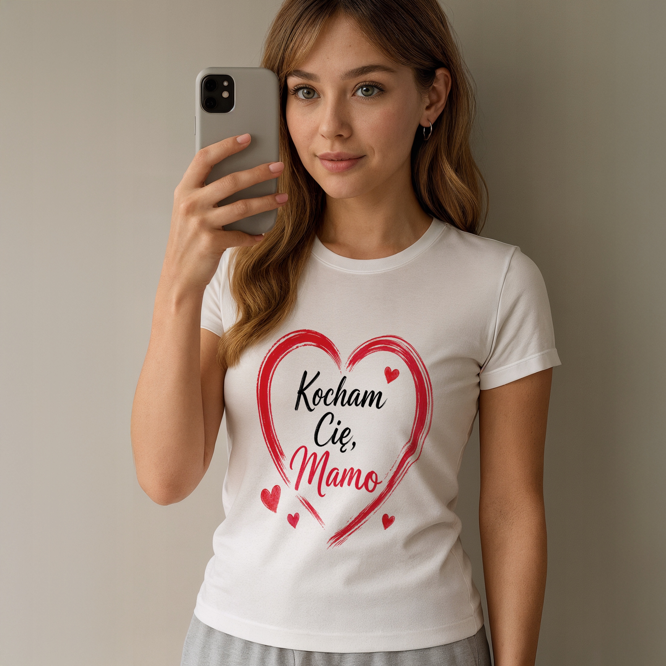 Koszulka biała damska Dzień Matki Dla Mamy Prezent Upominek r. S