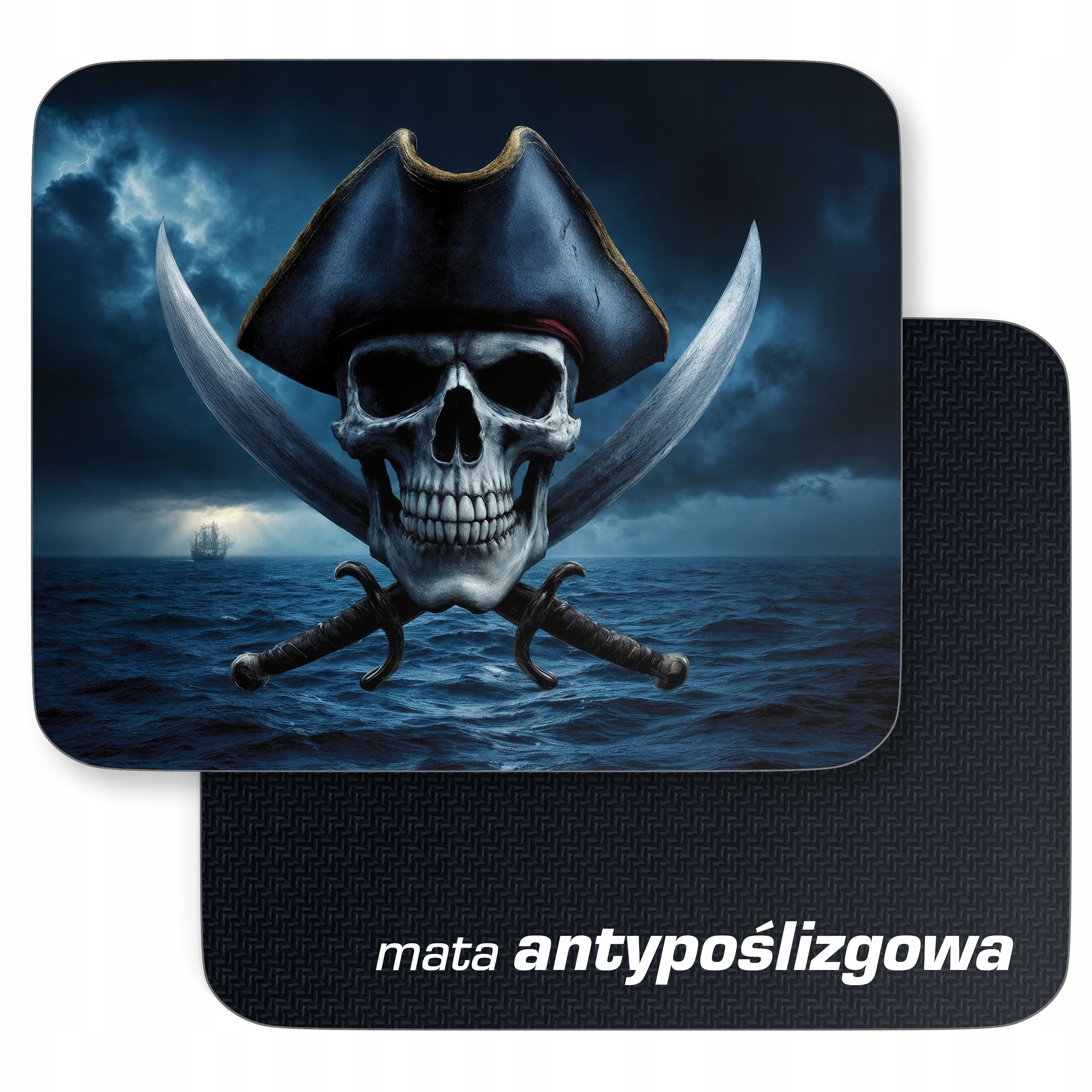 Podkładka pod mysz 22×18 cm Statek Piraci Pirat Czaszka