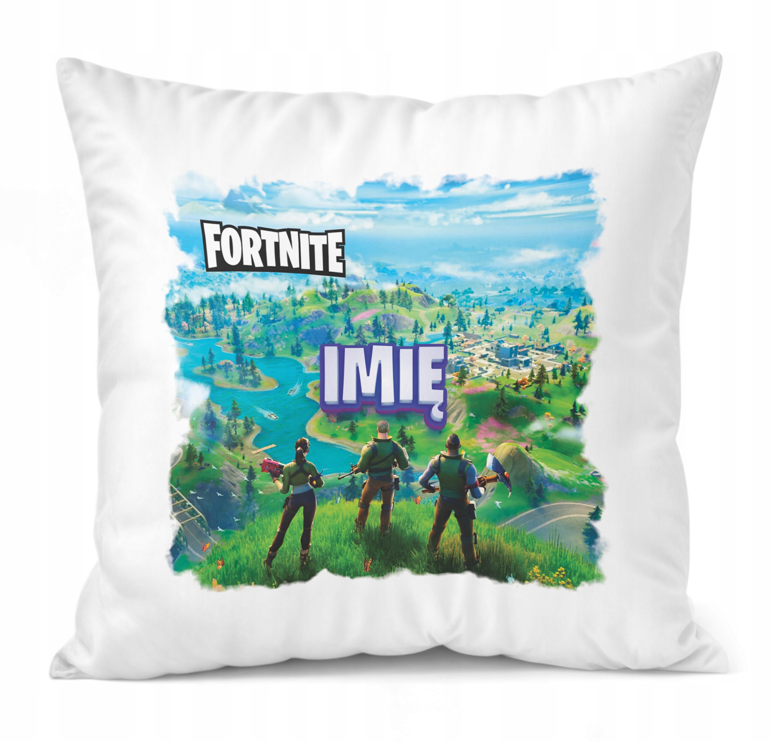 Zestaw Personalizowany Kubek + Poduszka 38×38 cm Dla Graczy Fortnite