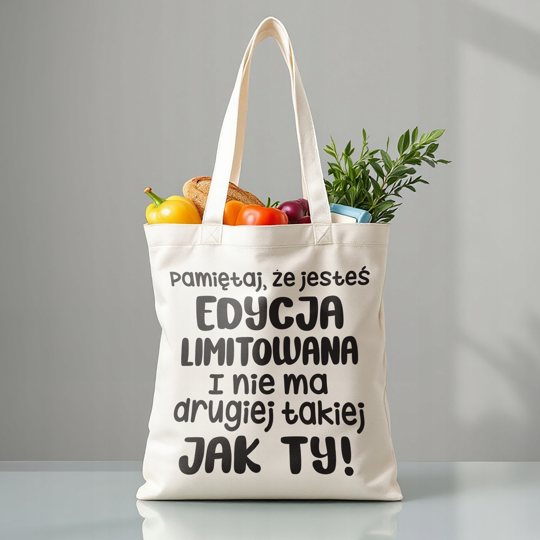 Torba bawełniana premium Pamiętaj Jesteś Edycja Limitowana Prezent