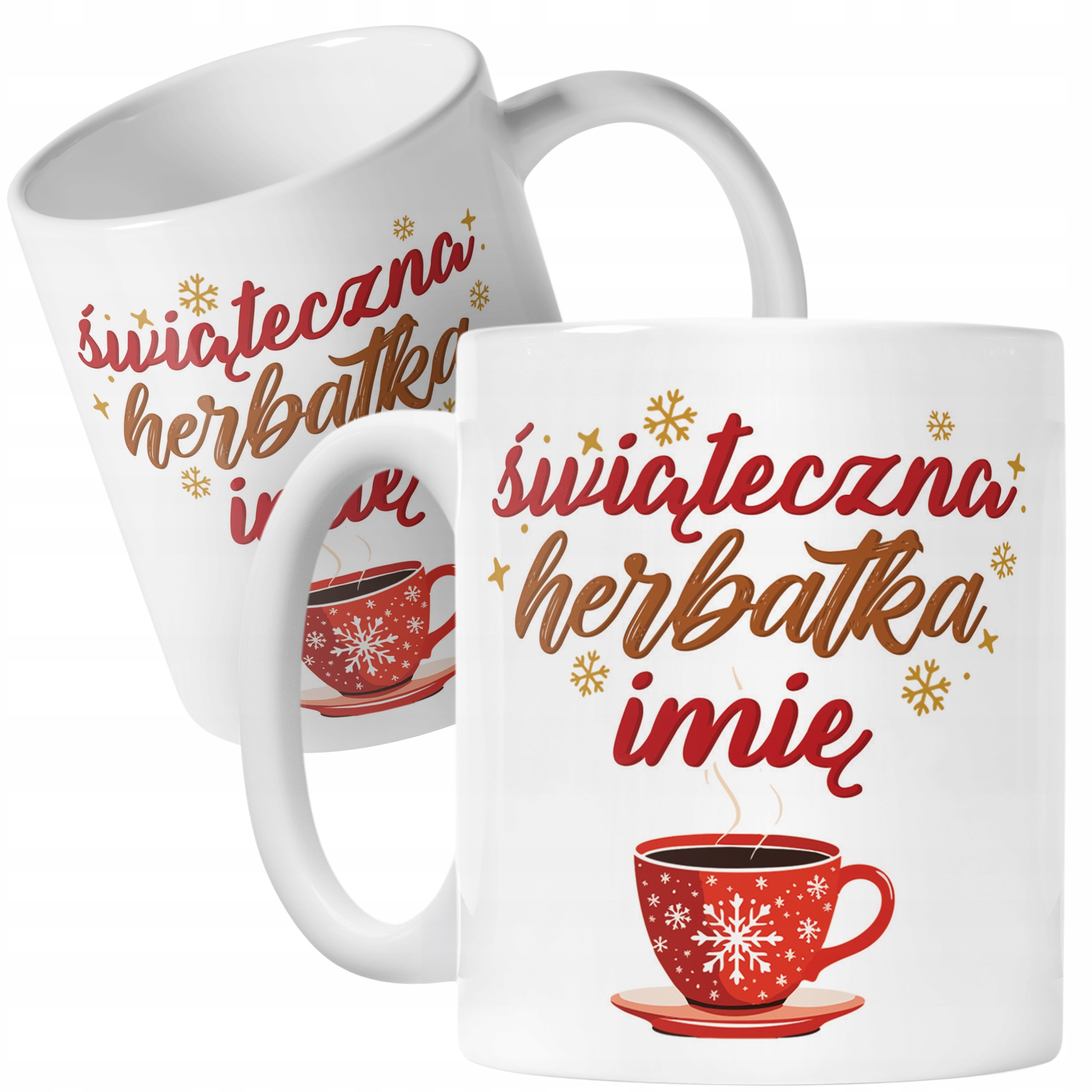 Kubek Ceramiczny Personalizowany Świąteczna Herbatka Prezent