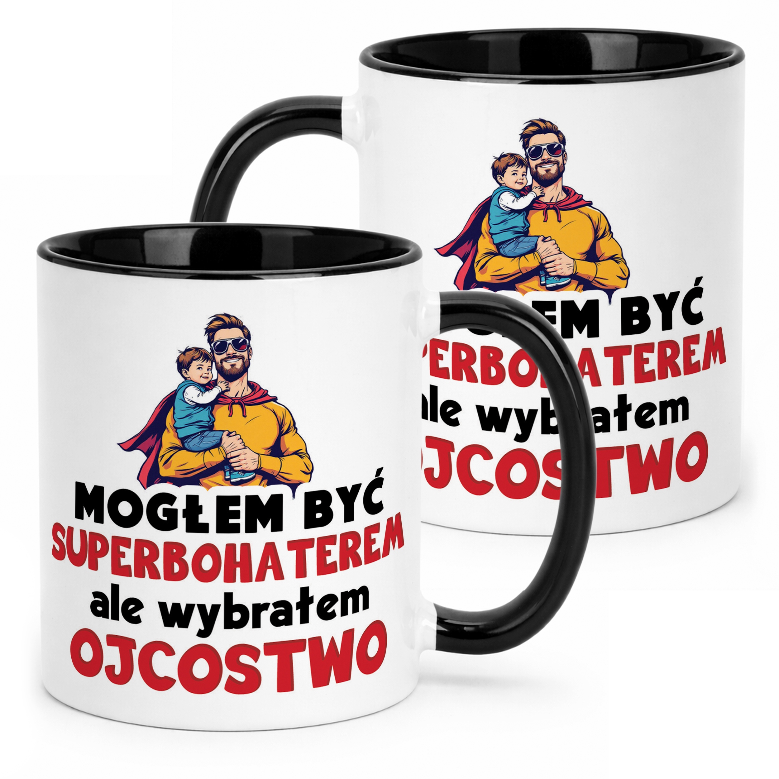 Kubek Czarny Dzień Ojca Dla Taty Mogłem Być Superbohaterem