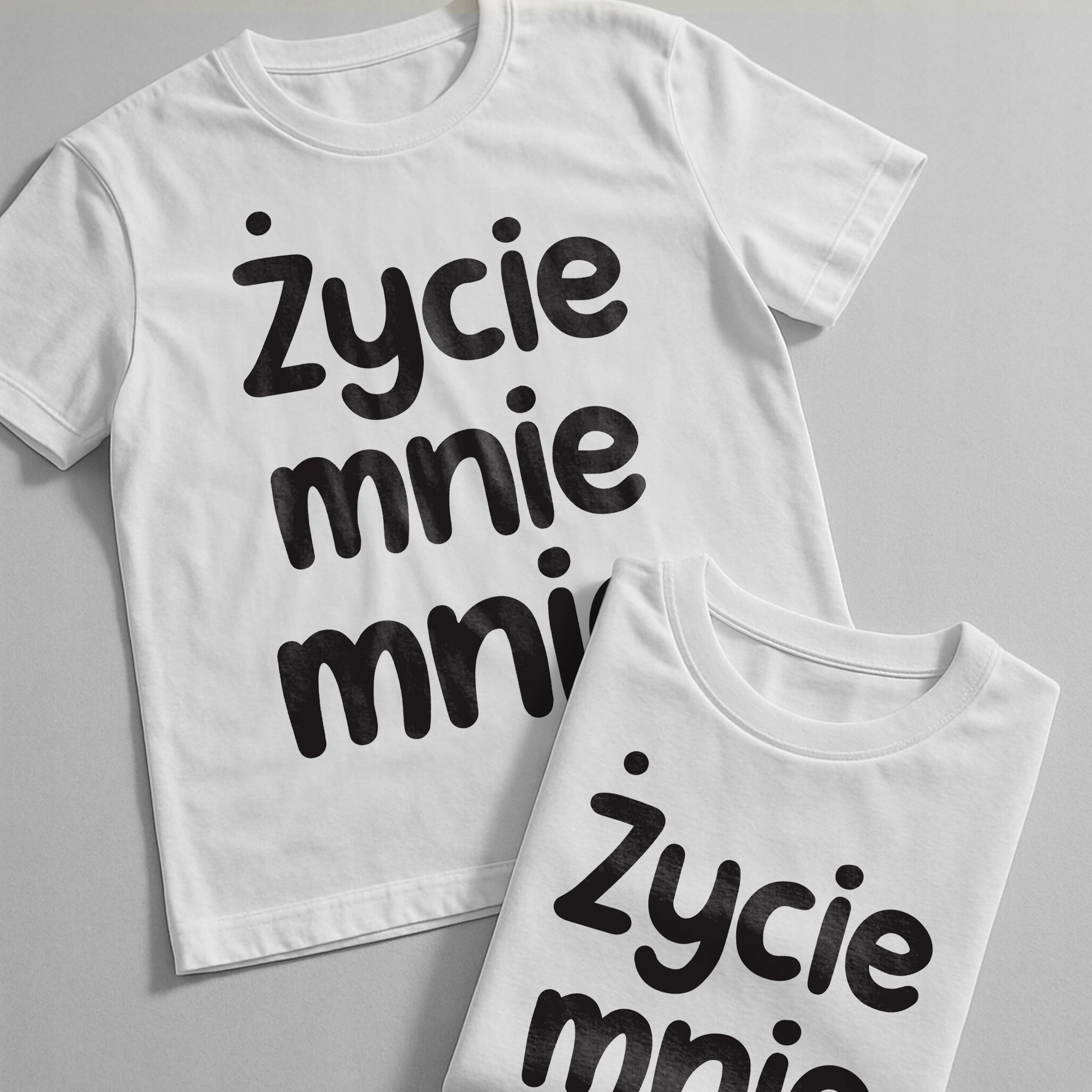 Koszulka biała męska Życie Mnie Mnie Zabawny Prezent