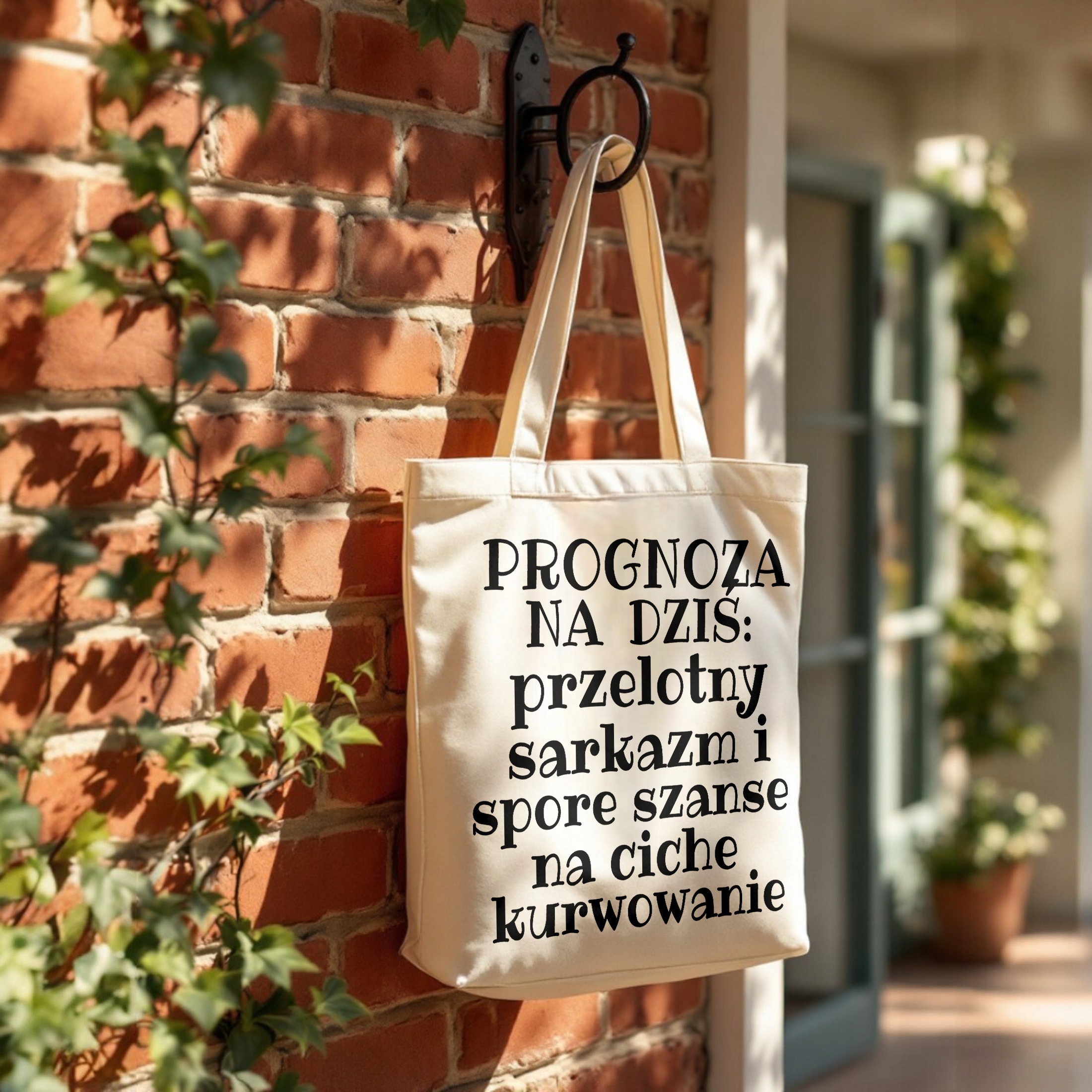 Torba bawełniana premium Prognoza Pogody Na Dziś Prezent