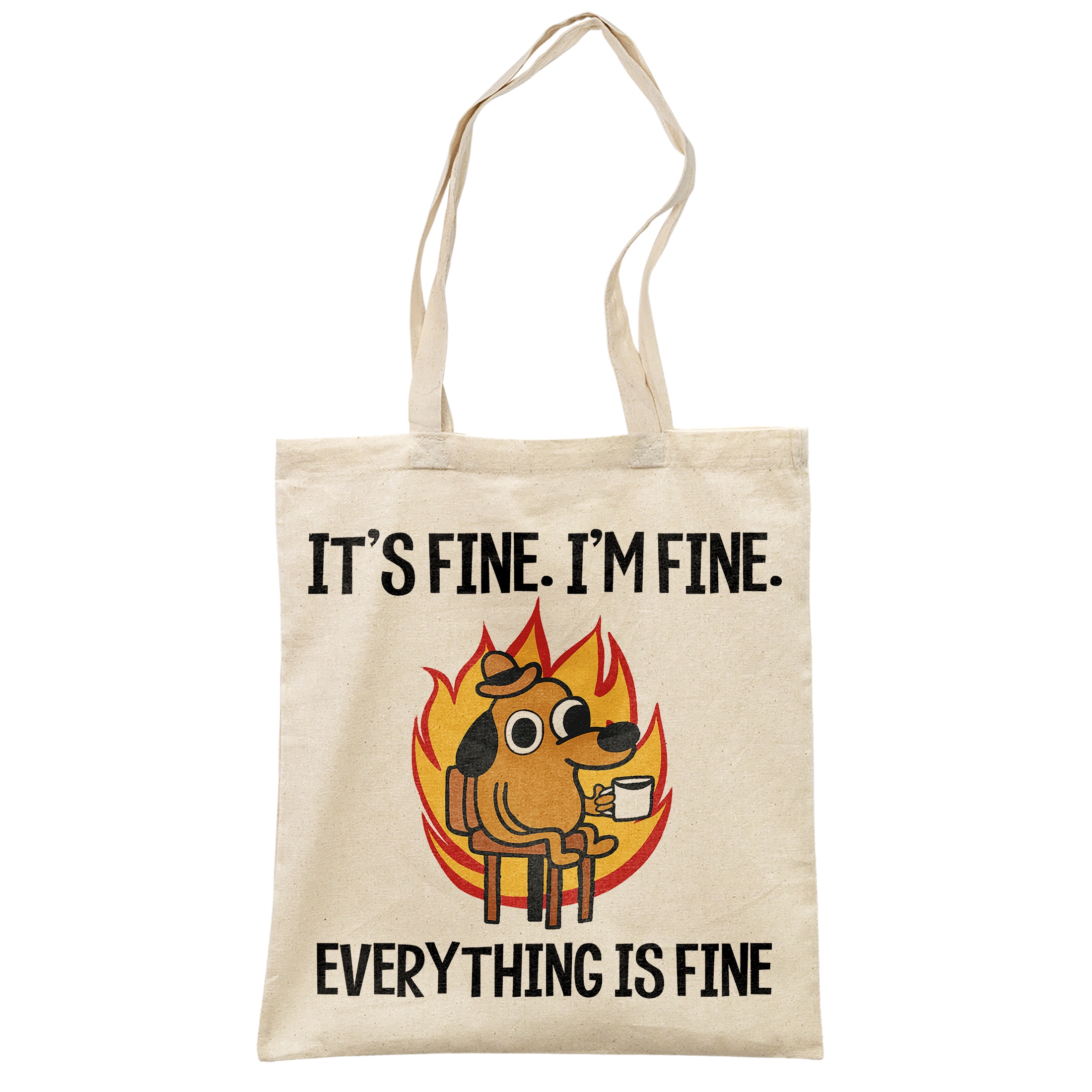 Torba bawełniana na zakupy It’s Fine I’m Fine Mem Zabawny Prezent