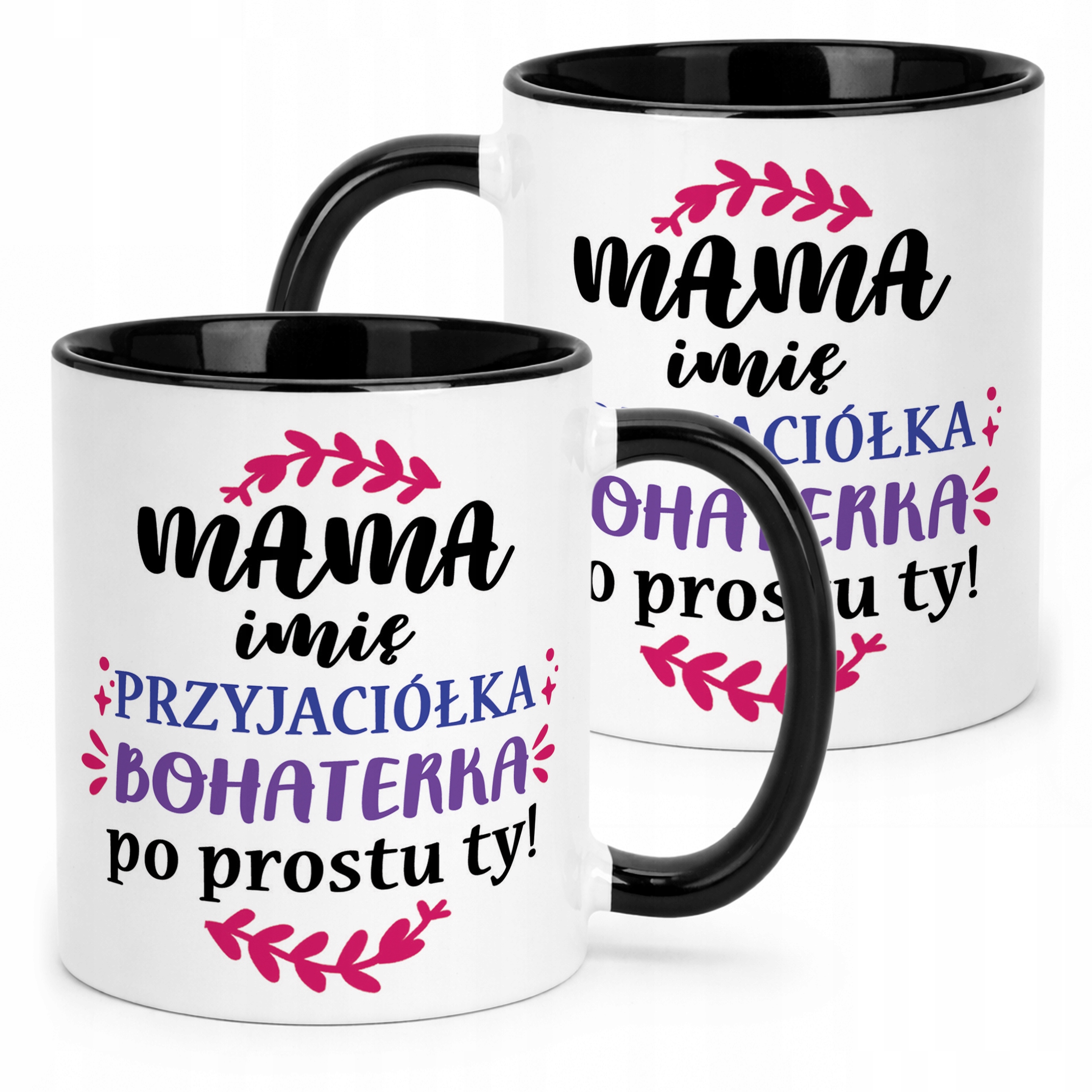 Kubek Czarny Personalizowany Dzień Matki Dla Mamy Prezent Upominek
