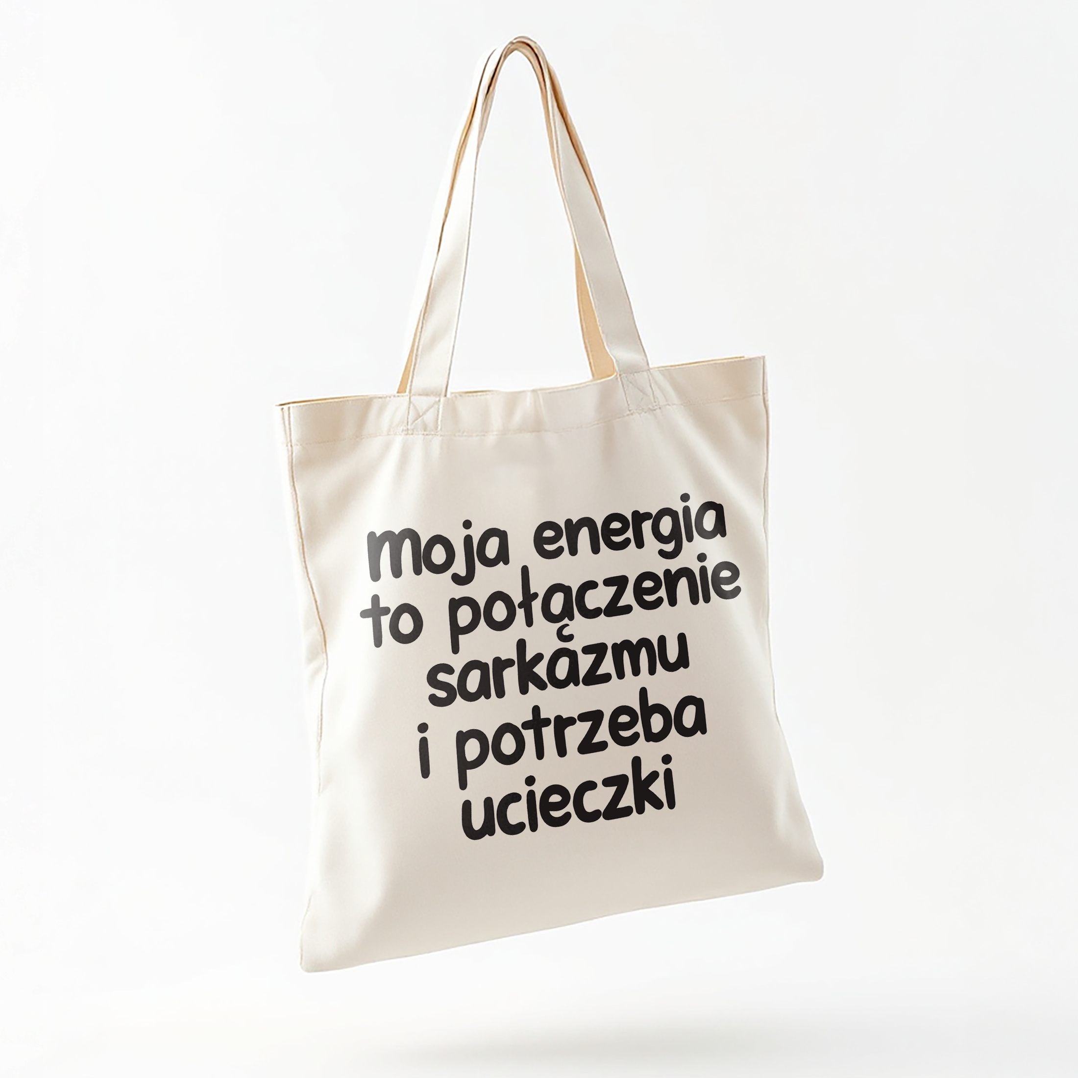 Torba bawełniana na zakupy Moja Energia To Połączenie Zabawny Prezent