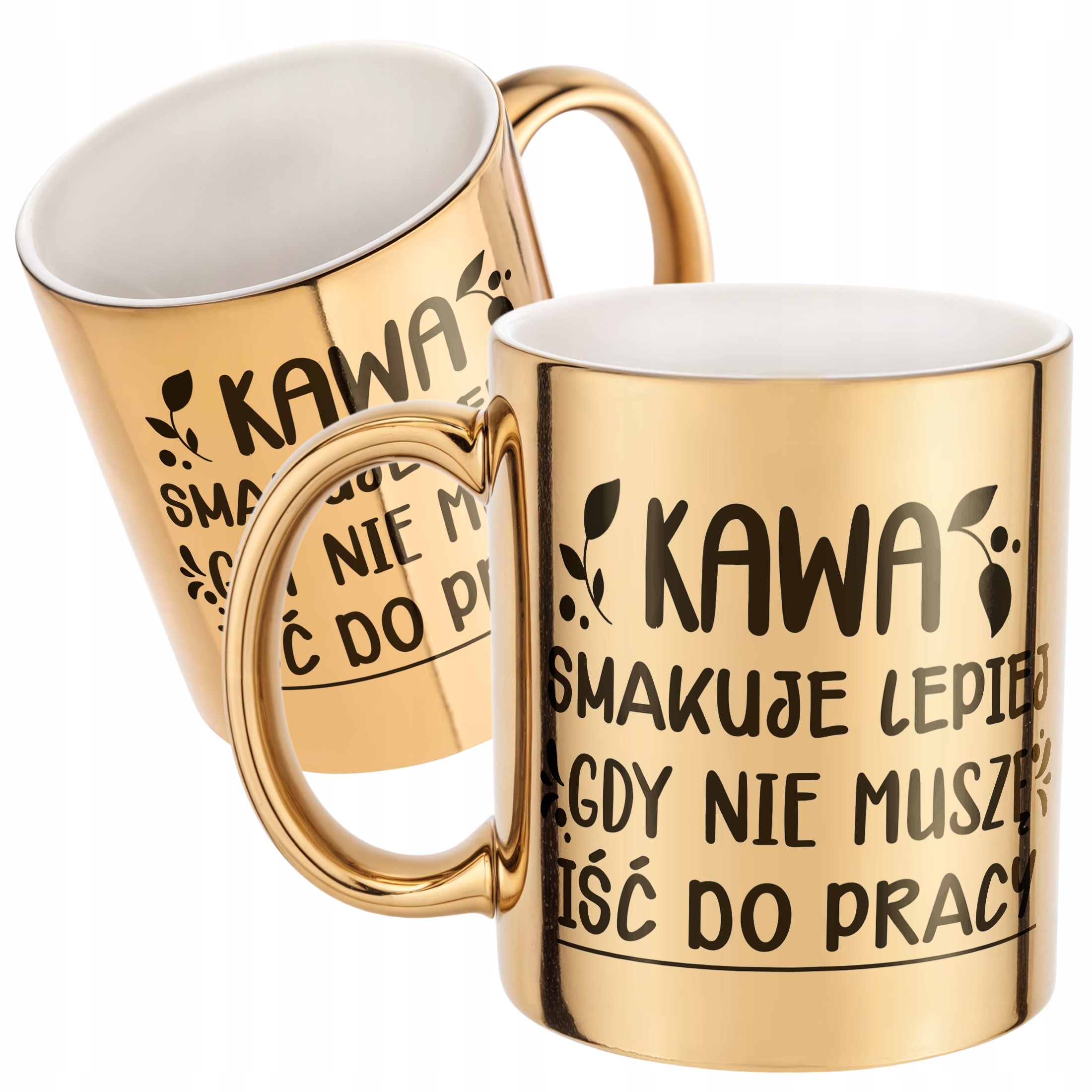 Złoty Kubek ceramiczny z okazji Emerytury Dla Emeryta Emerytki Prezent