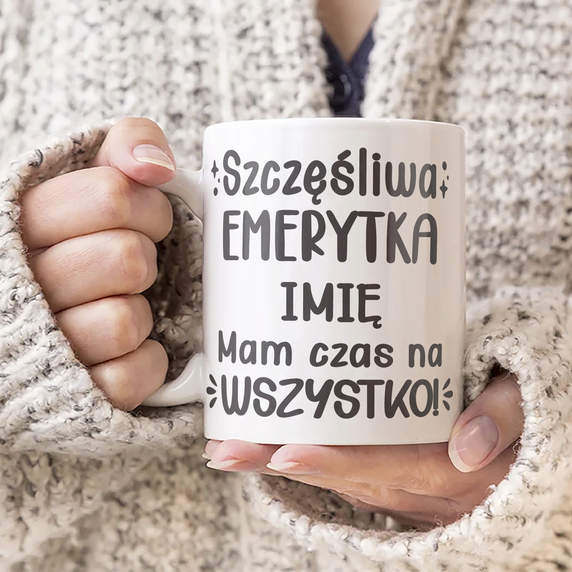 Kubek ceramiczny Personalizowany z okazji Emerytury Dla Emerytki Prezent