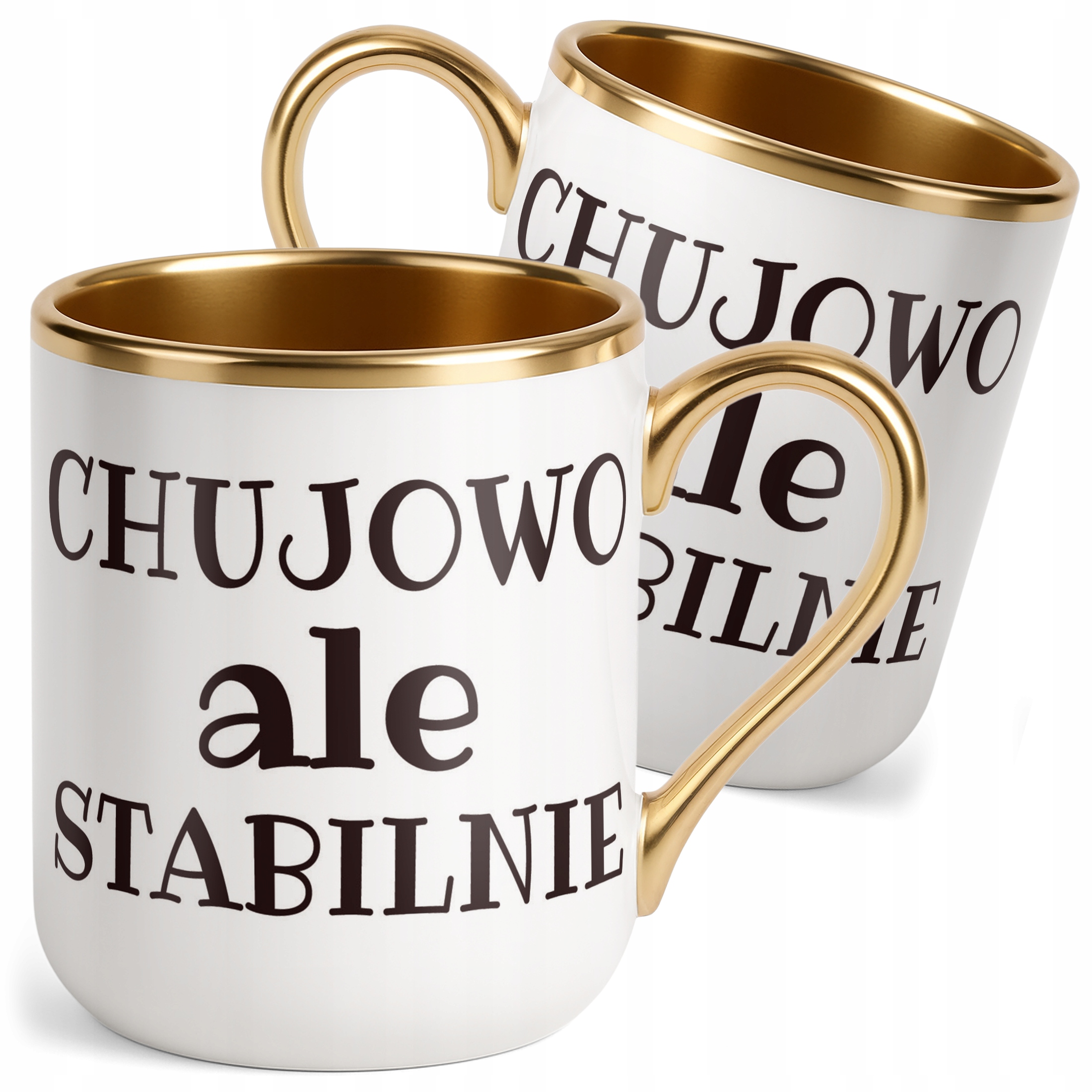 Kubek Premium Złoty Ch**owo Ale Stablinie Śmieszny Zabawny Prezent
