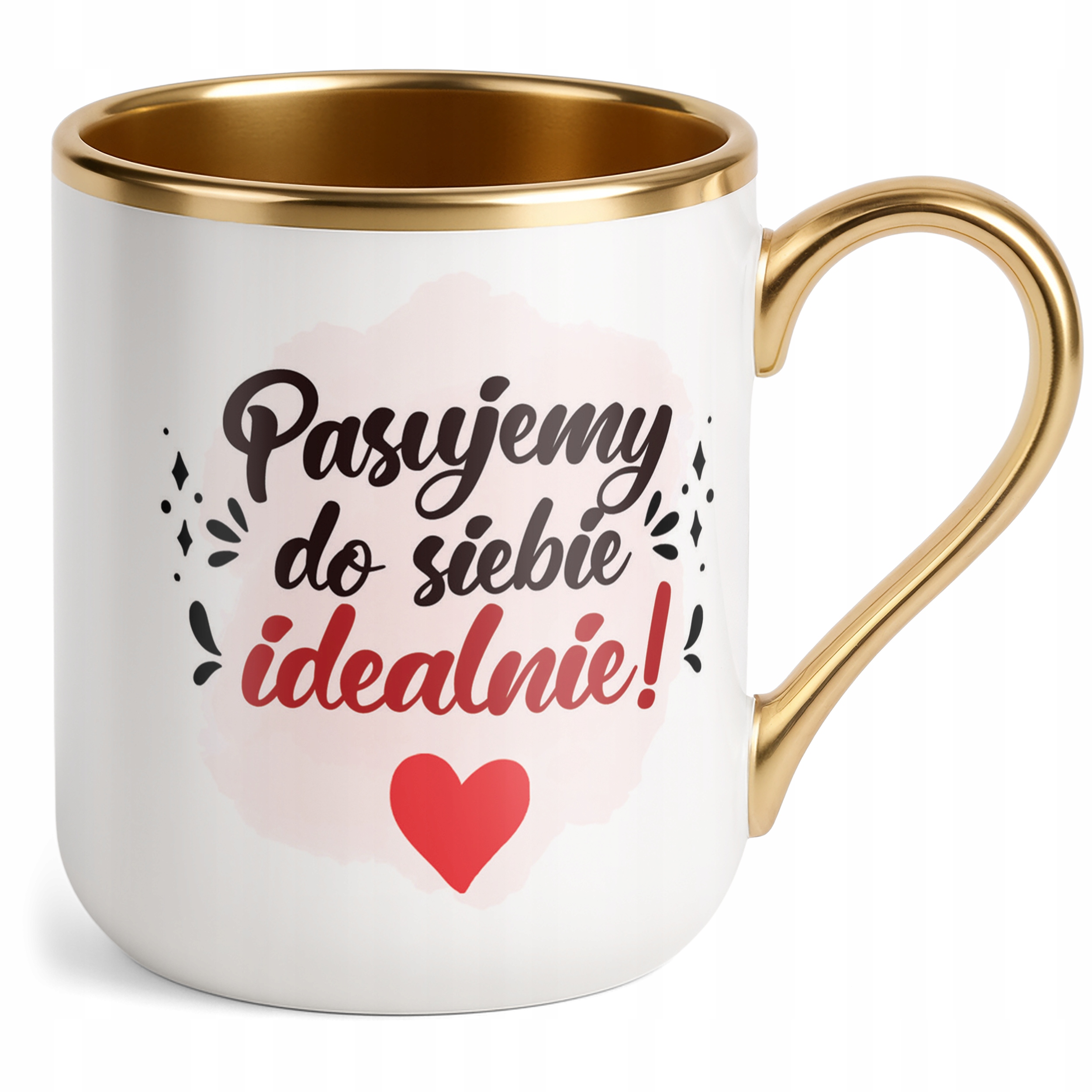 Kubek Premium Złoty Personalizowany Na Walentynki Kocham Cię Prezent