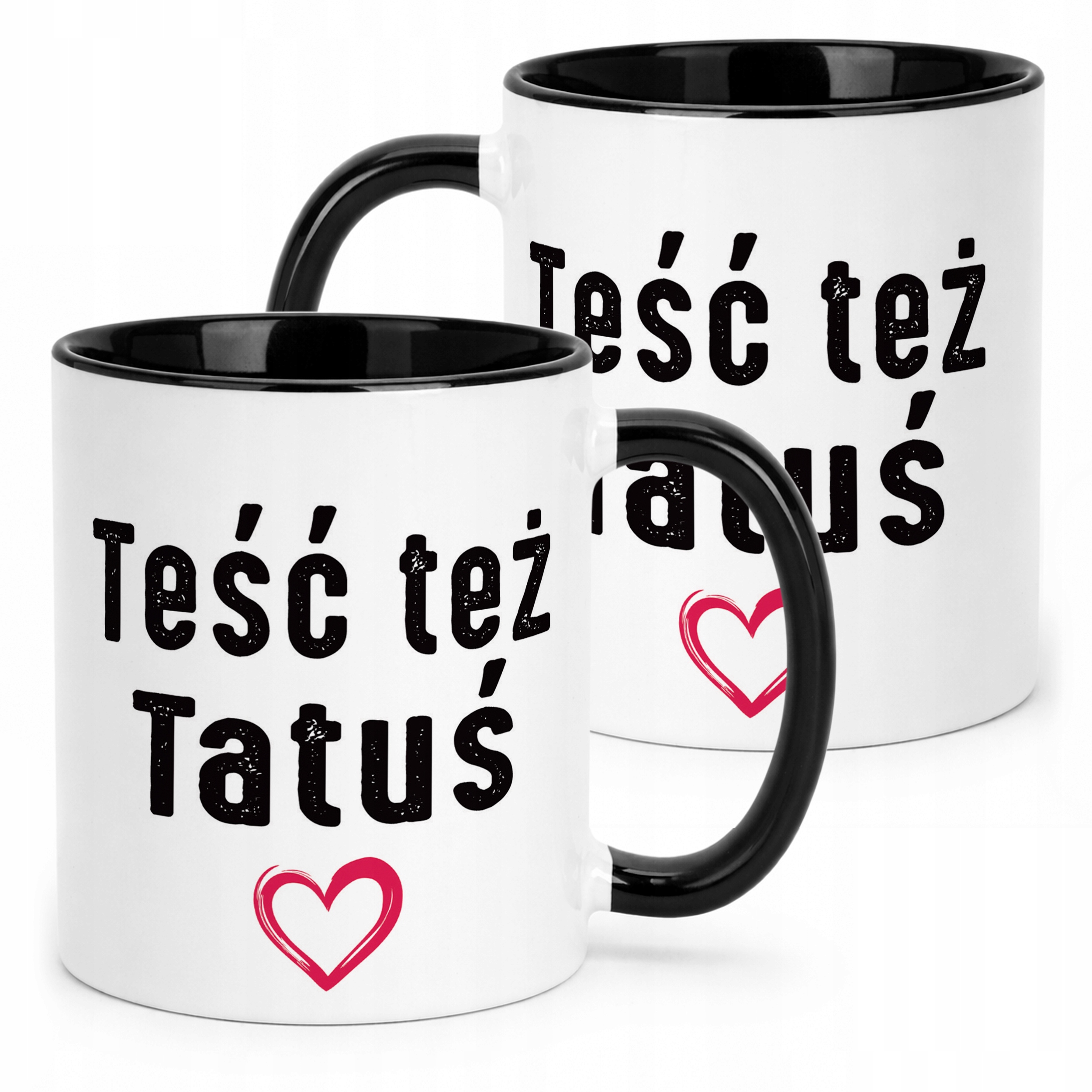 Kubek Czarny Dzień Ojca Dla Teścia Teść Też Tatuś Prezent