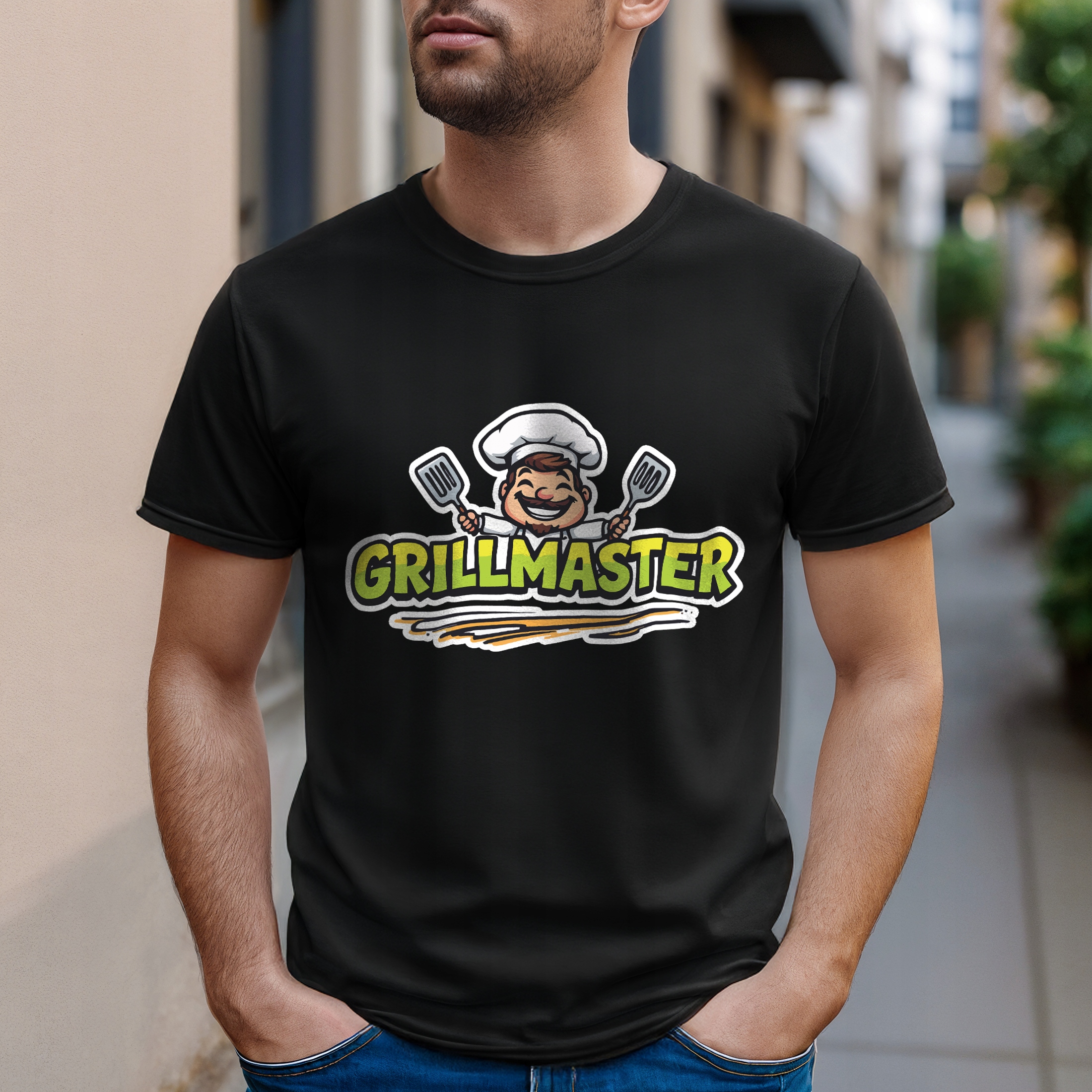 Koszulka czarna męska Grillmaster Zabawny Prezent r. 3XL