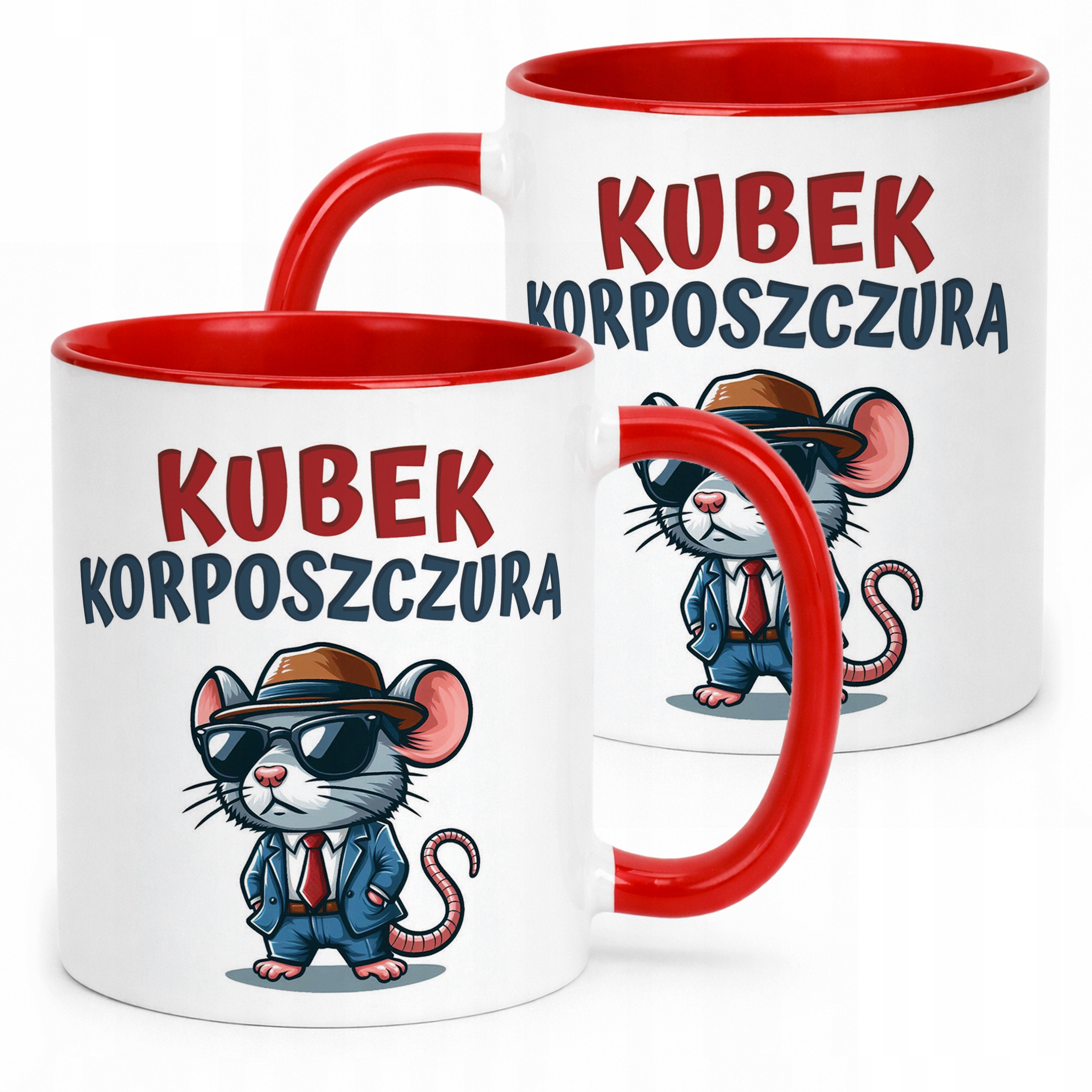 Kubek ceramiczny Kubek Korposzczura Praca Korporacja Zabawny Prezent