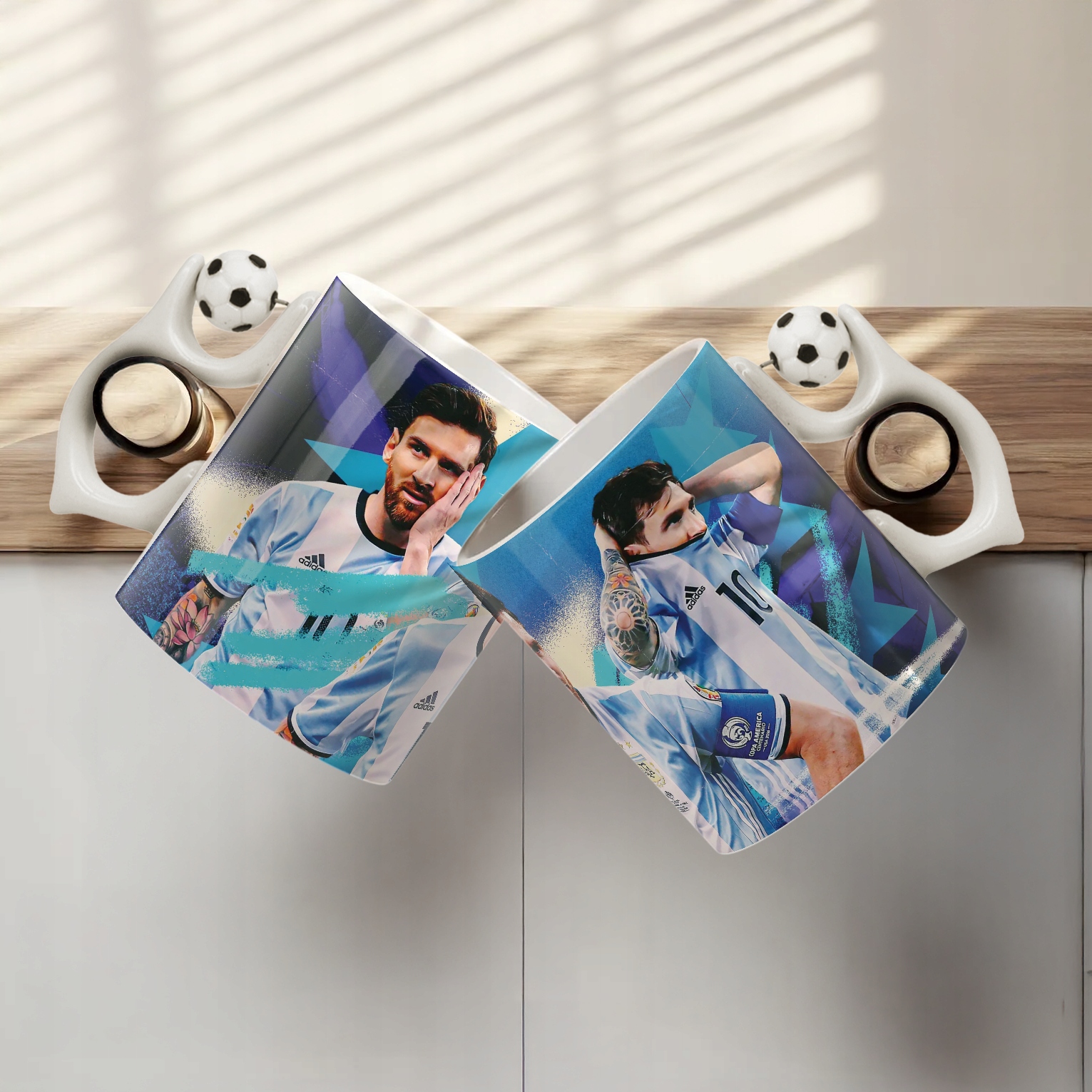 Kubek piłkarski Lionel Messi dla fanów Argentyna dla kibica
