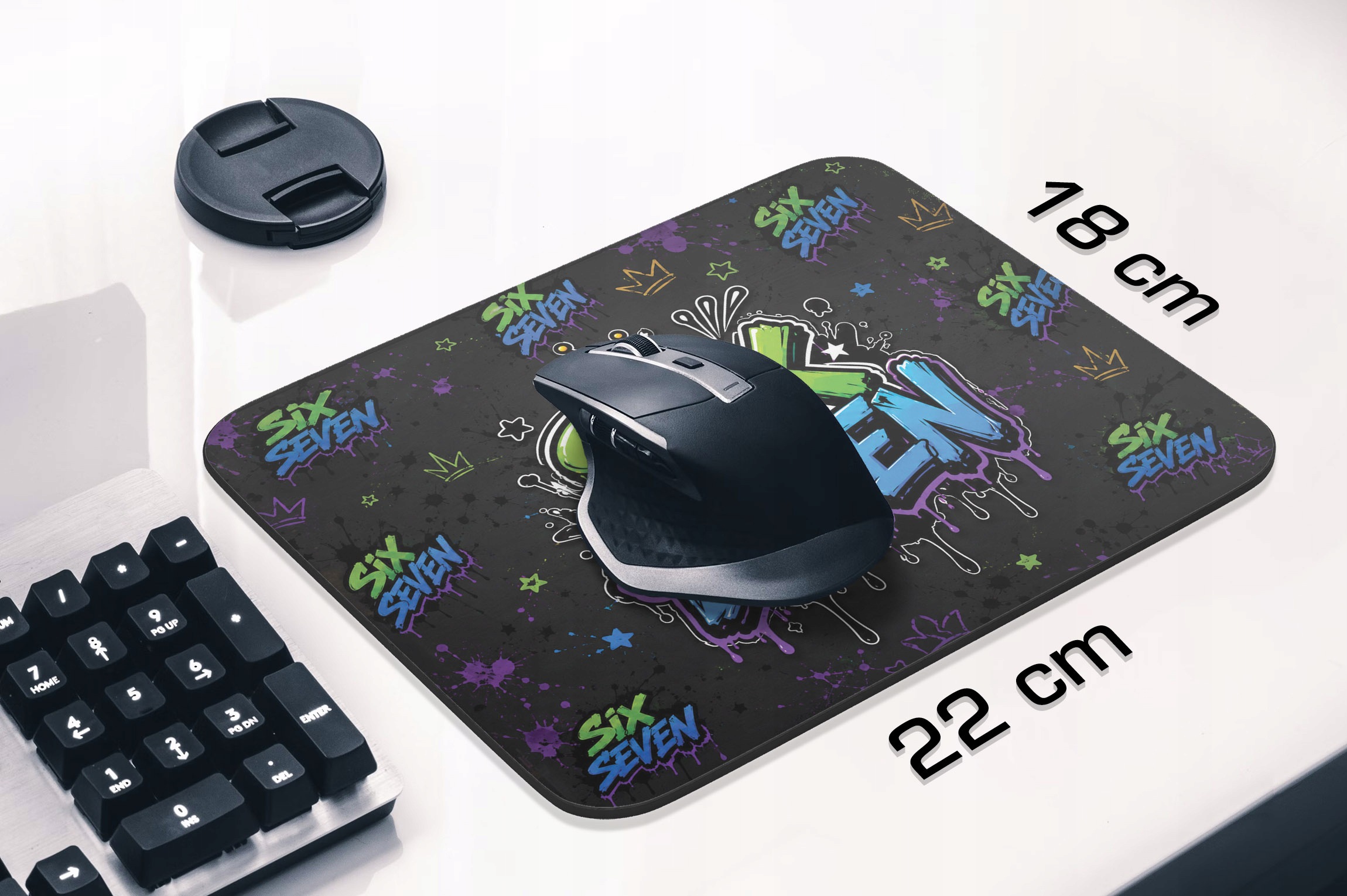 Podkładka pod mysz z nadrukiem 67 Six Seven dla graczy