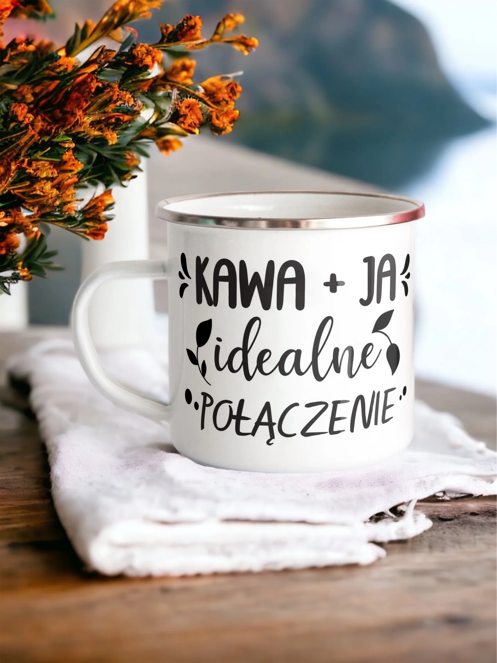 Emaliowany Kubek Garnuszek Dzień Kobiet Dla Kobiety Prezent Upominek
