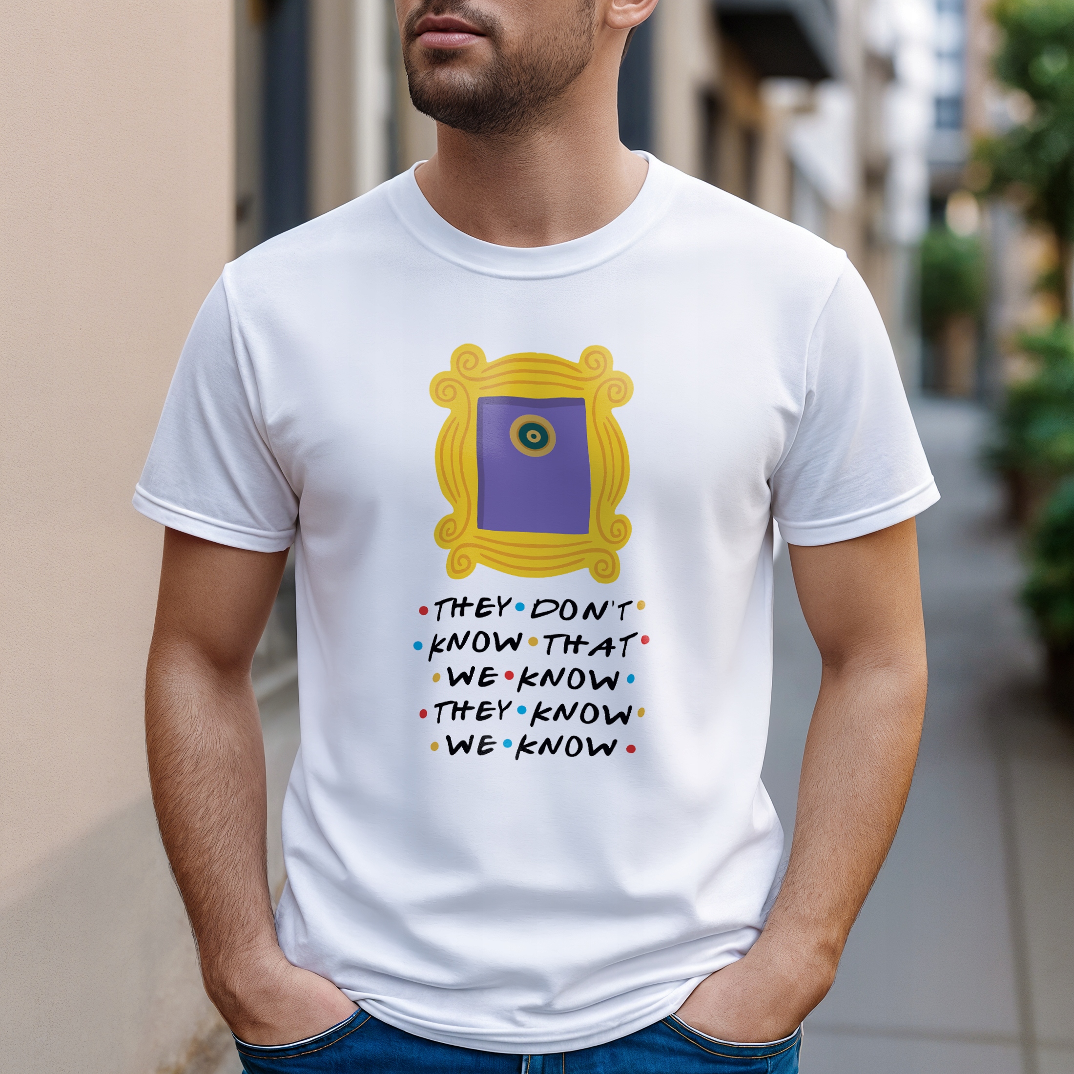 Koszulka biała męska Friends Przyjaciele Dla Fanów Serialu r. 3XL
