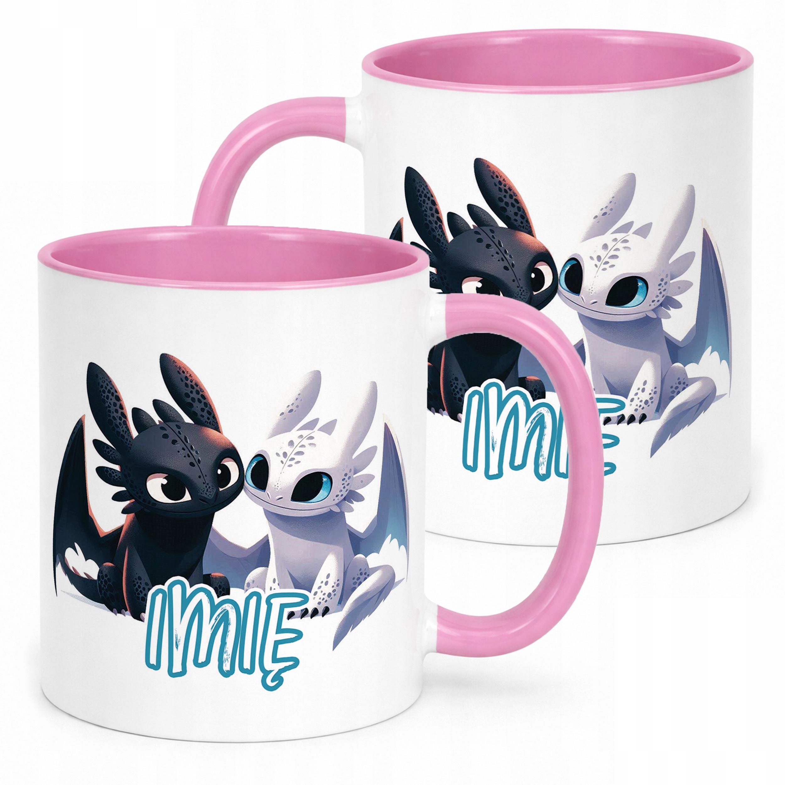 Kubek Różowy Personalizowany Jak Wytresować Smoka Szczerbatek Prezent