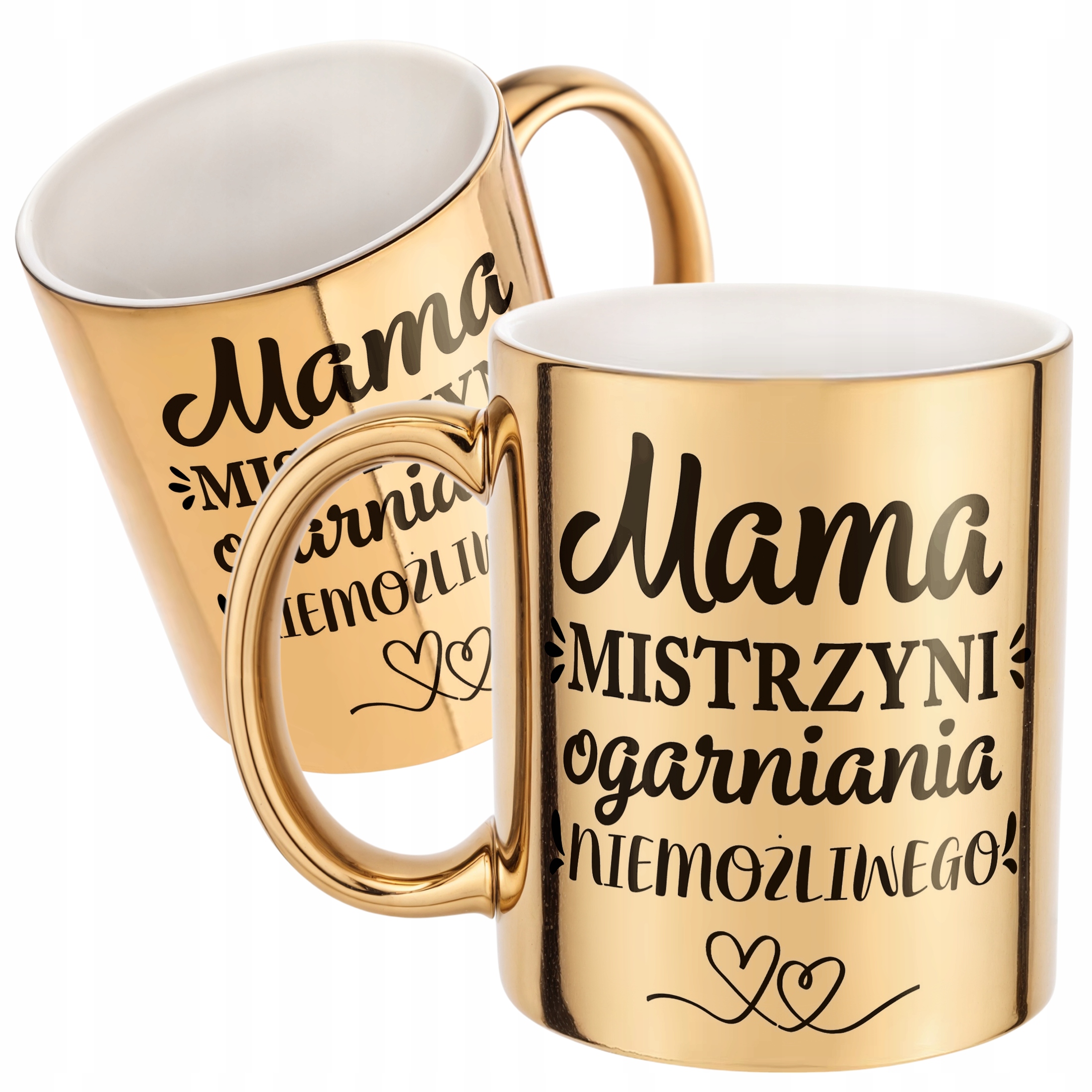 Złoty Kubek ceramiczny Dzień Matki Dla Mamy Mama Mistrzyni Ogarniania