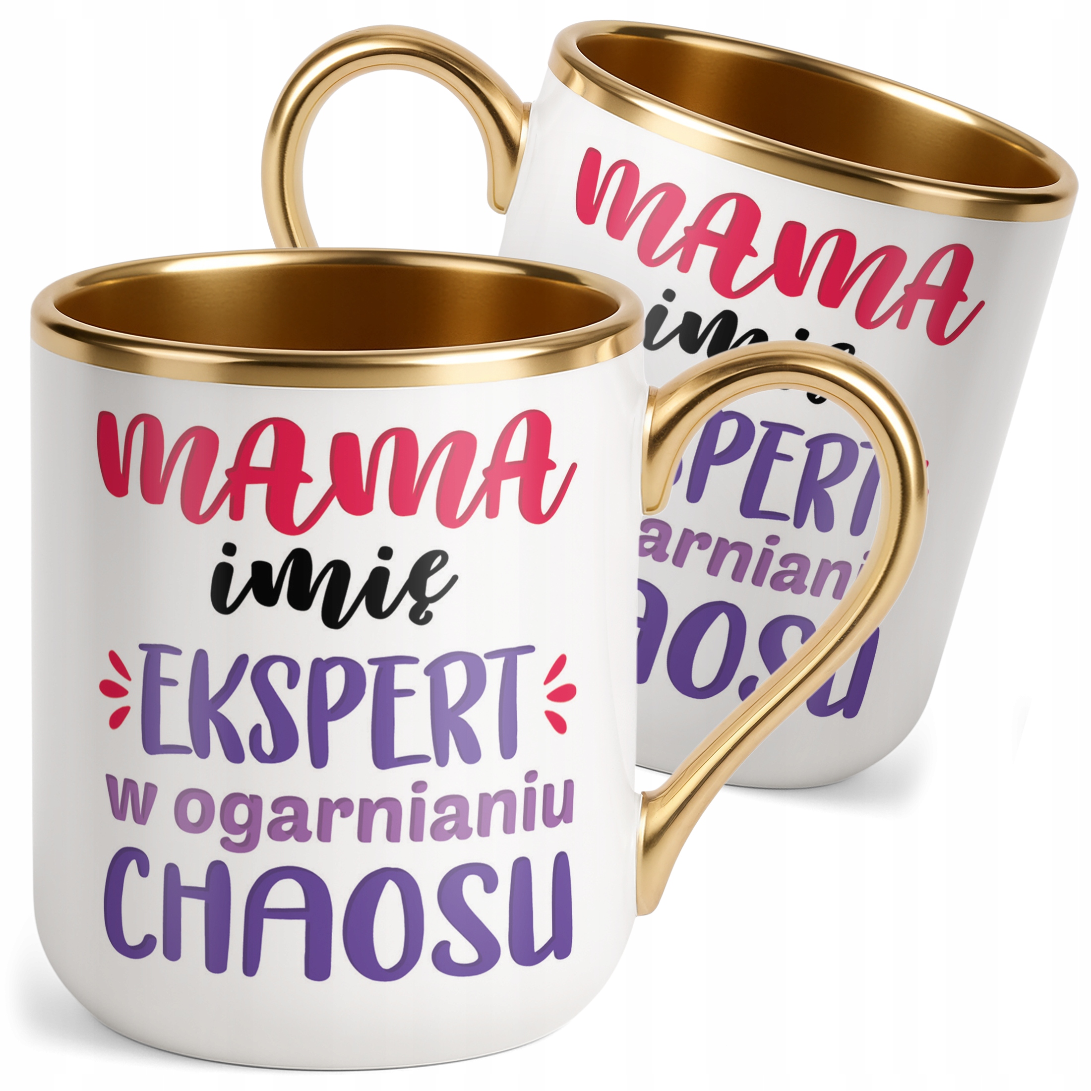 Kubek Premium Złoty Personalizowany Dzień Matki Dla Mamy Prezent Upominek