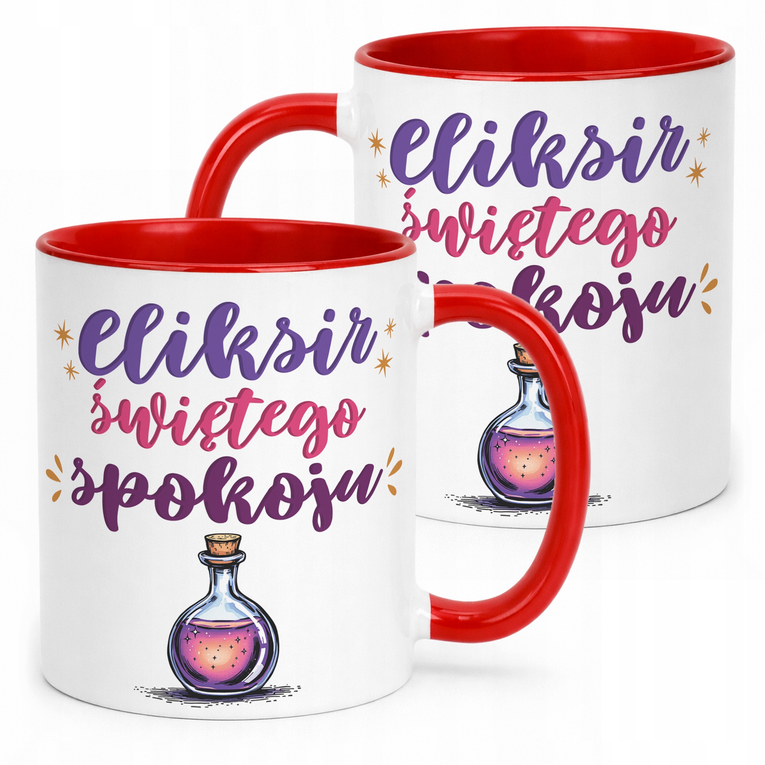 Kubek Czerwony Eliksir Świętego Spokoju Prezent Upominek
