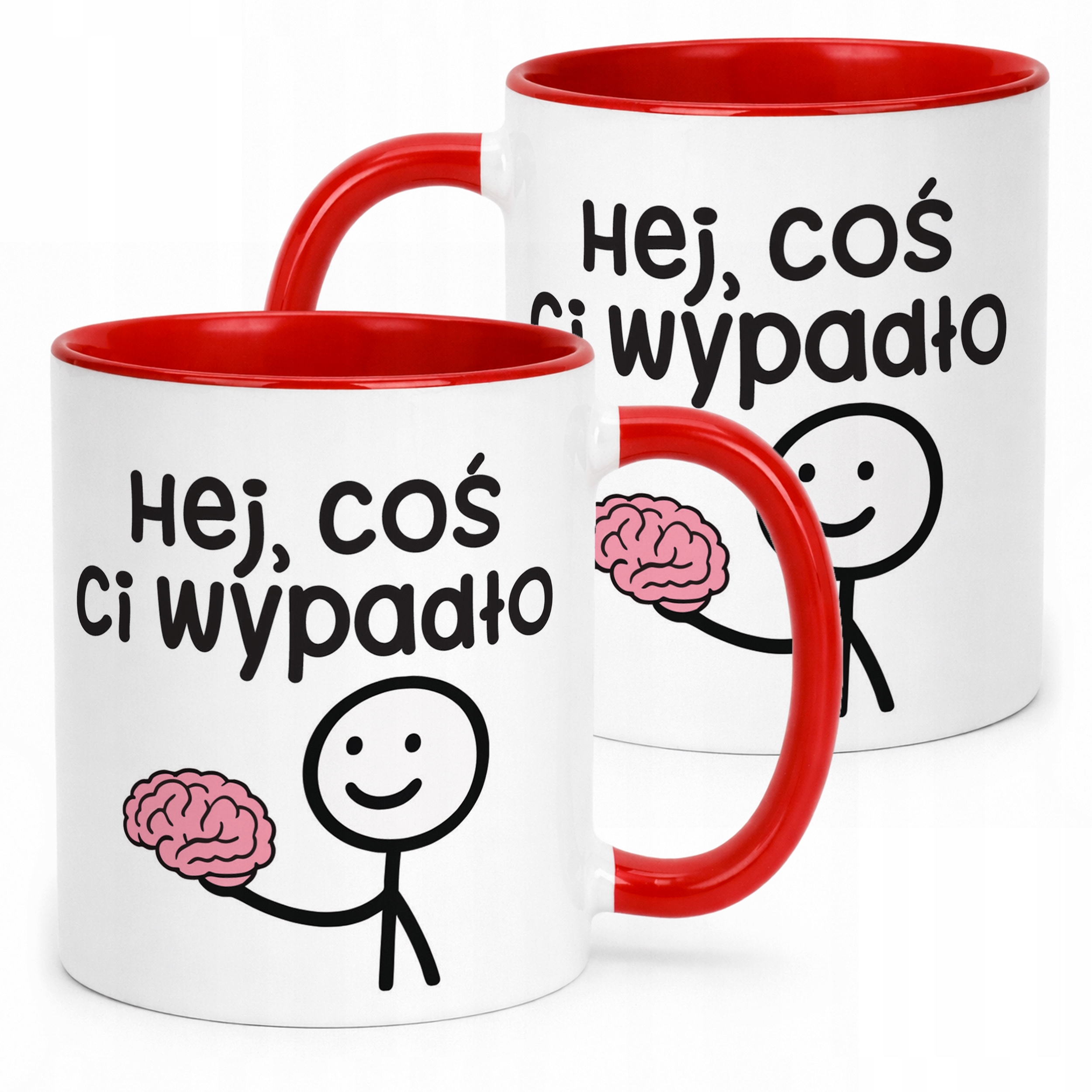 Kubek Czerwony Hej Coś Ci Wypadło Śmieszny Zabawny Prezent