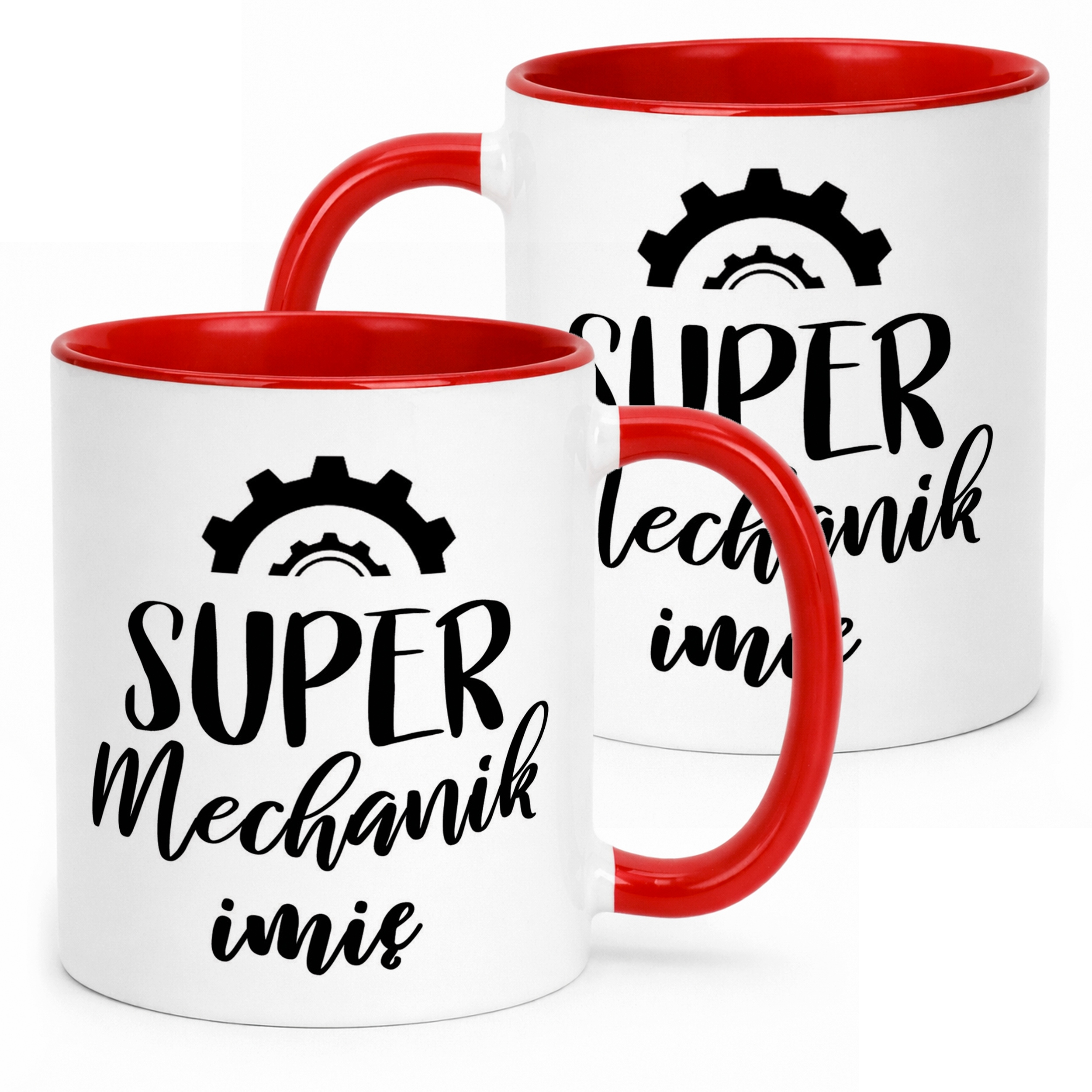 Kubek Czerwony Personalizowany Super Mechanik Prezent Upominek
