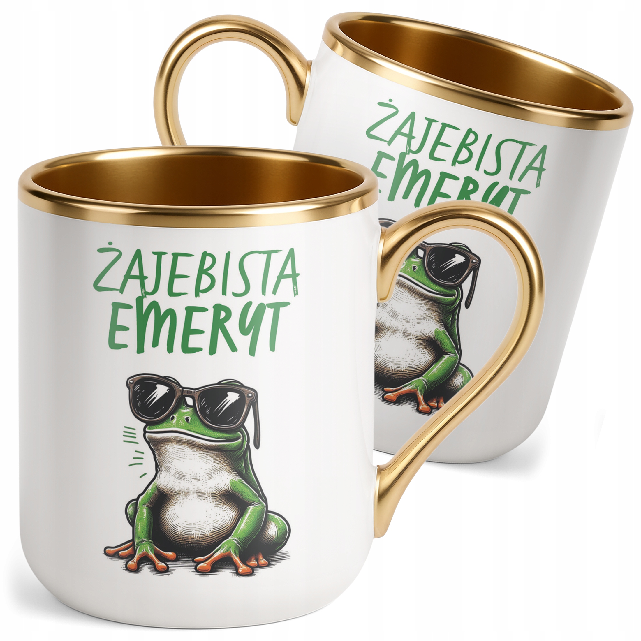 Kubek Premium Złoty Z okazji Emerytury Dla Emeryta Prezent