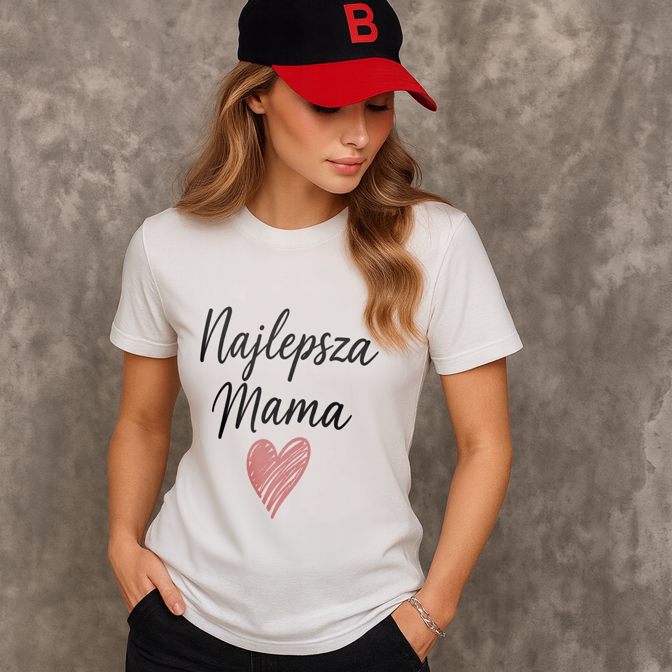 Koszulka biała damska Dzień Matki Dla Mamy Prezent Upominek r. S
