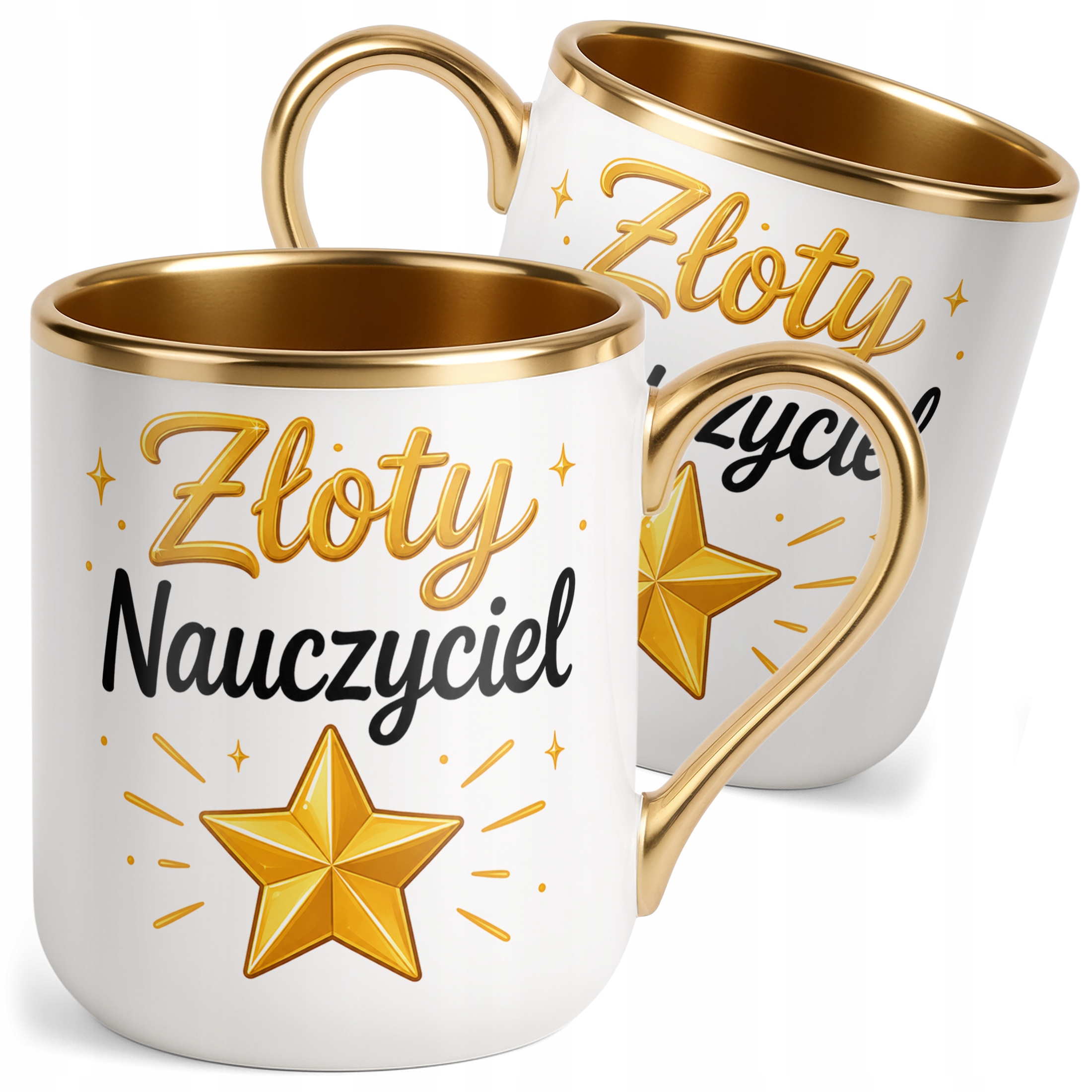 Kubek Premium Złoty Dzień Nauczyciela Dla Nauczyciela Prezent Upominek