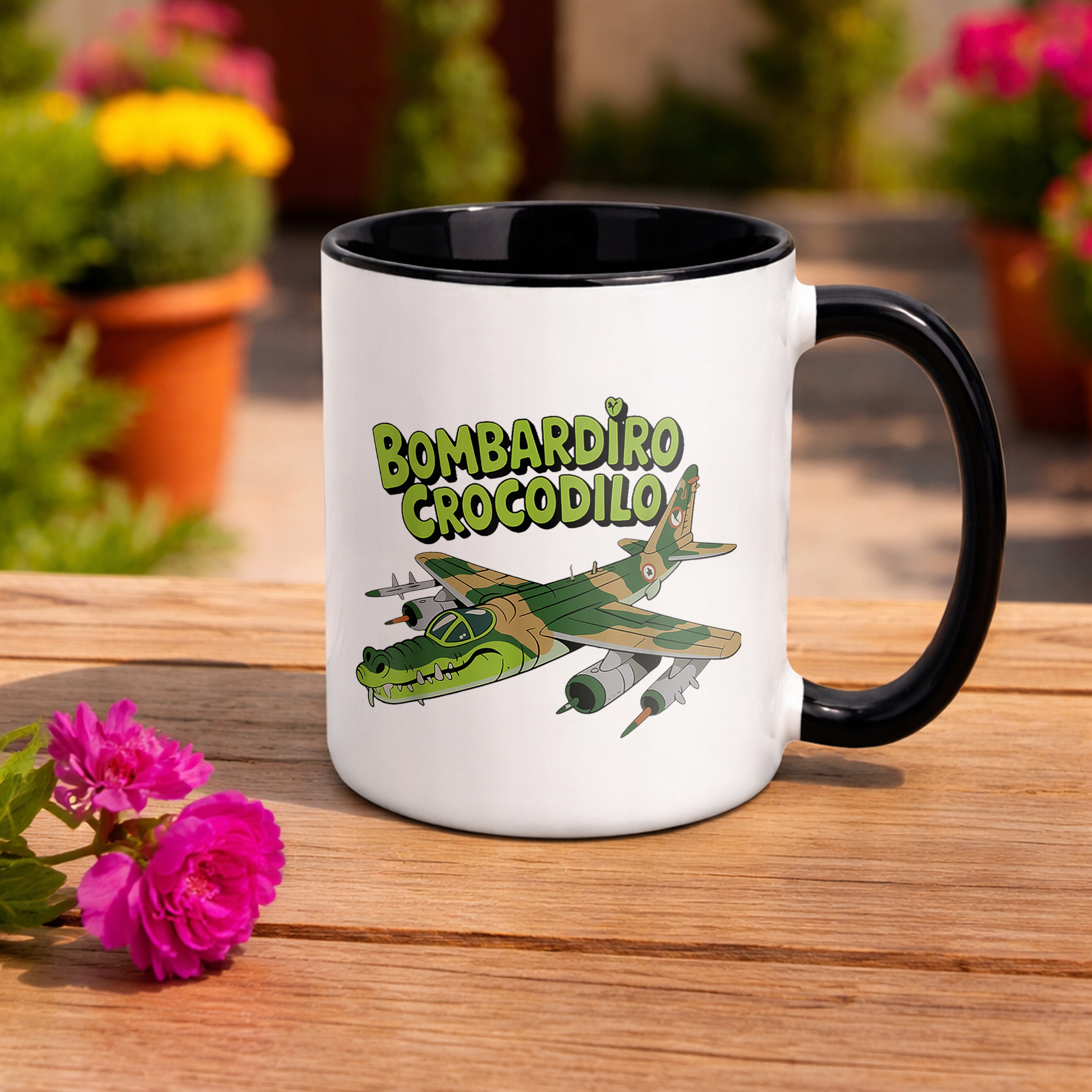 Kubek Czarny Bombardino Crocodilo viral tiktok brainrot
