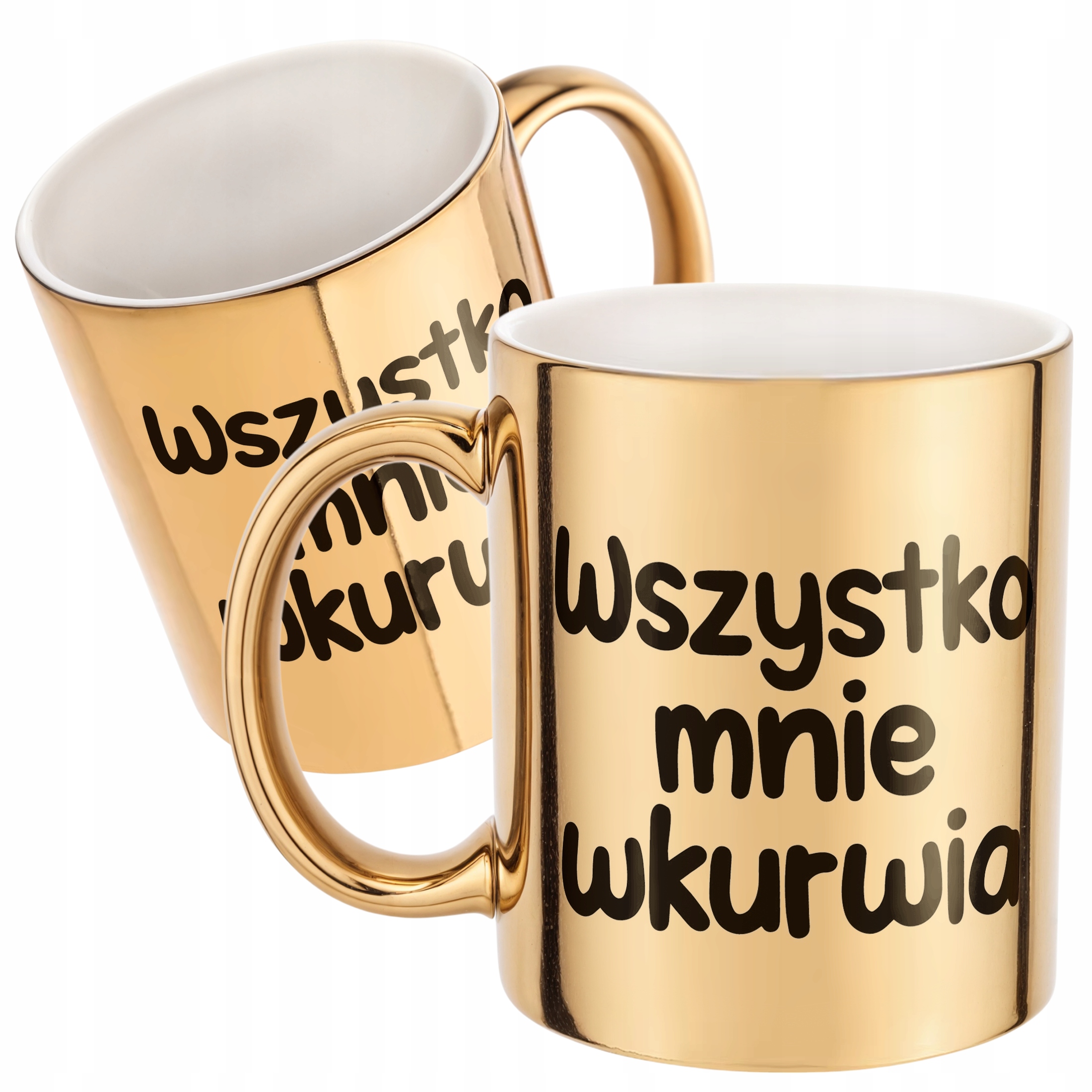 Złoty Kubek Wszystko Mnie Wku**ia Śmieszny Zabawny Prezent