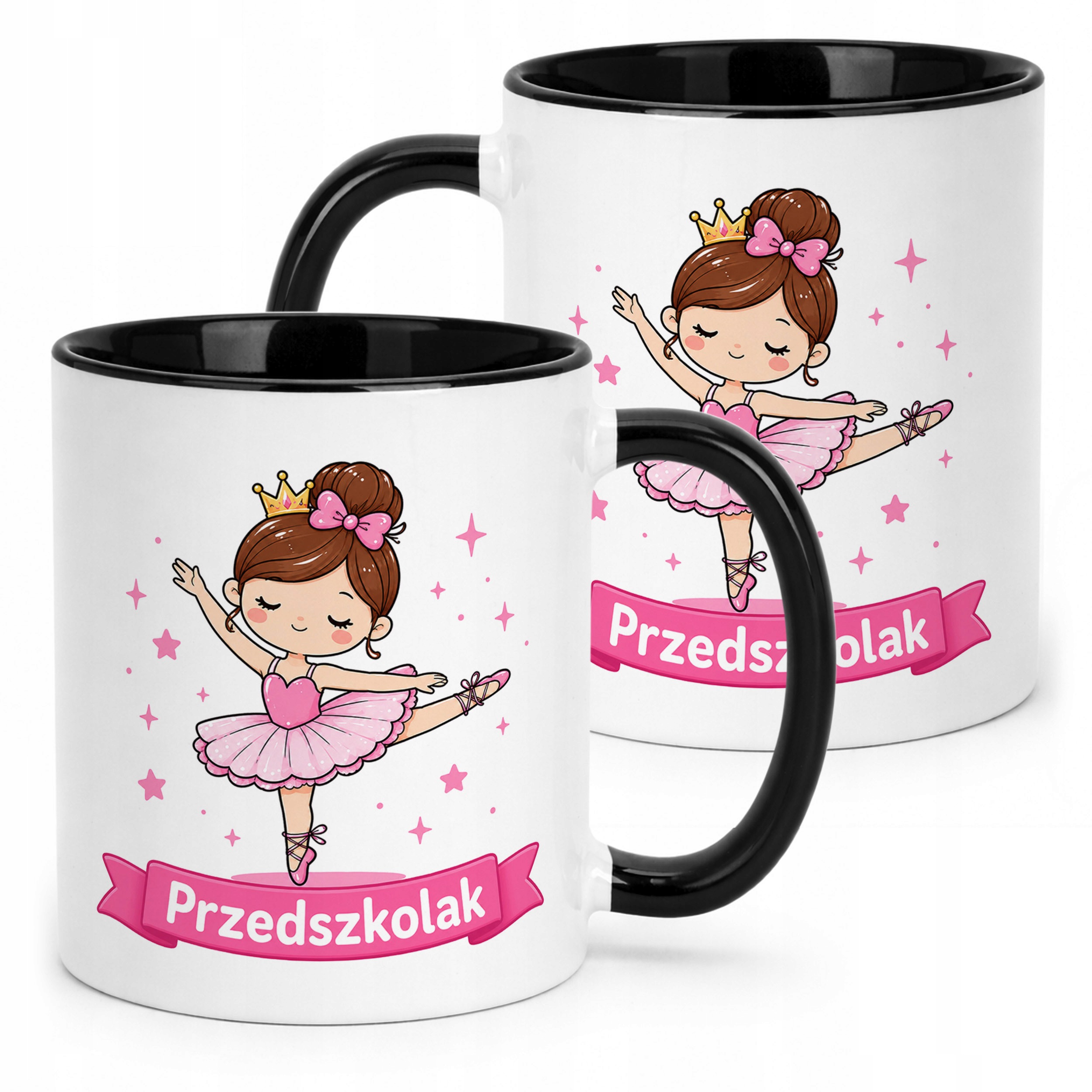 Kubek Czarny z nadrukiem Przedszkolak Szkoła Dla Dzieci Prezent